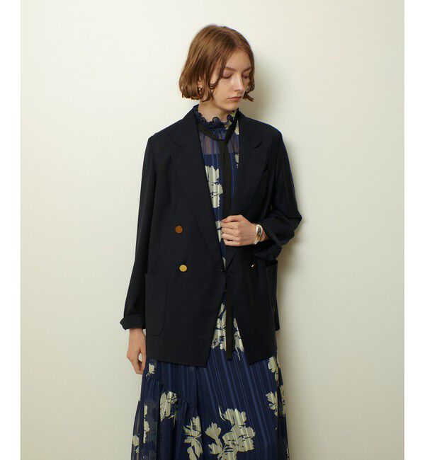allureville「トリアセサイロピークドラペルジャケット」|テーラードジャケット|