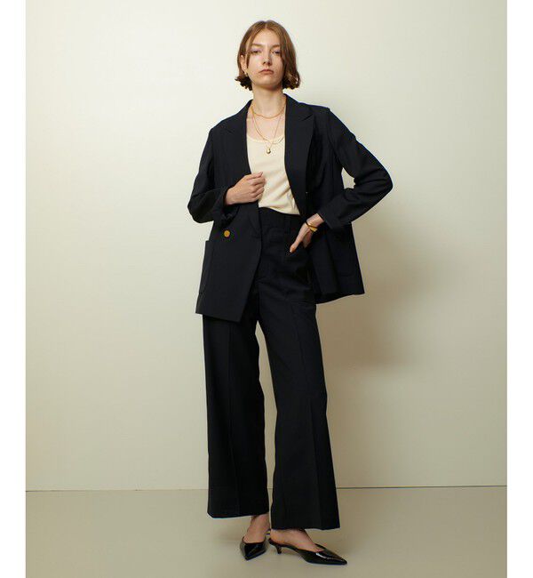 allureville「トリアセサイロピークドラペルジャケット」|テーラードジャケット|