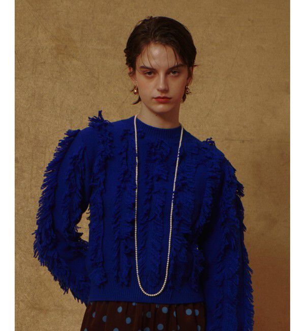 allureville「フリンジシャギー２WAYプルオーバー」|ニット・セーター|