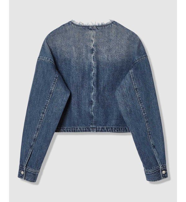 allureville「デニムノーカラージャケット」|ノーカラージャケット|