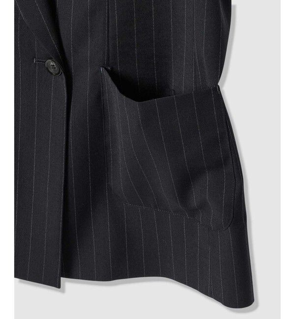 allureville「ＴＷストライプハーフスリーブジャケット」|テーラードジャケット|