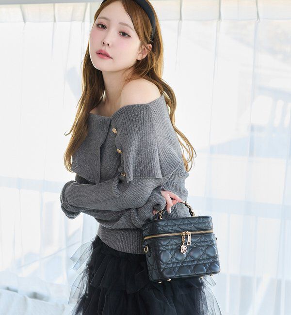  「オフショルラメニット」|ニット・セーター|