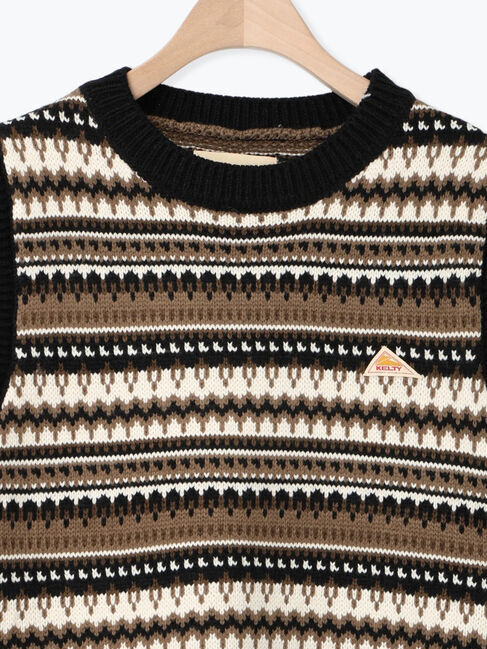 Samansa Mos2「【KELTY&times;Samansa Mos2】ジャカードニットベスト」|ダウンベスト・ベスト|