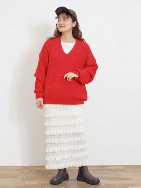 Samansa Mos2「◎シャギーキーネックニット」|ニット・セーター|