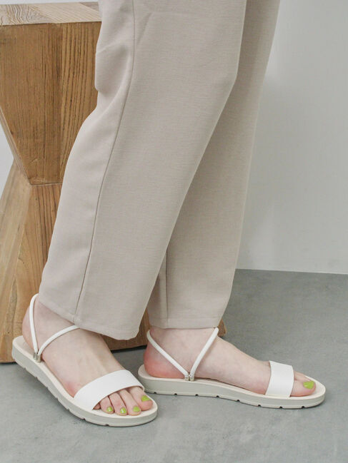 Samansa Mos2 blue「【ふっくらクッション】2wayフラットサンダル」|サンダル|