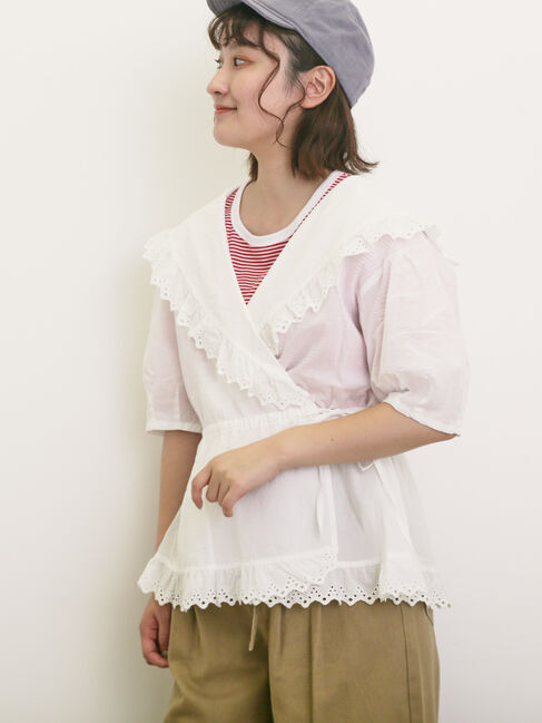 Samansa Mos2「◎カシュクールレースブラウス」|シャツ・ブラウス|