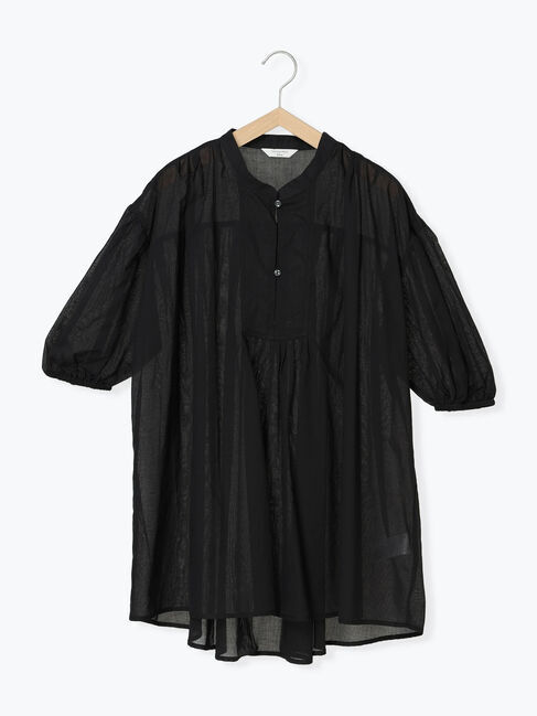 Samansa Mos2 blue「◎シフォンタックブラウス」|シャツ・ブラウス|