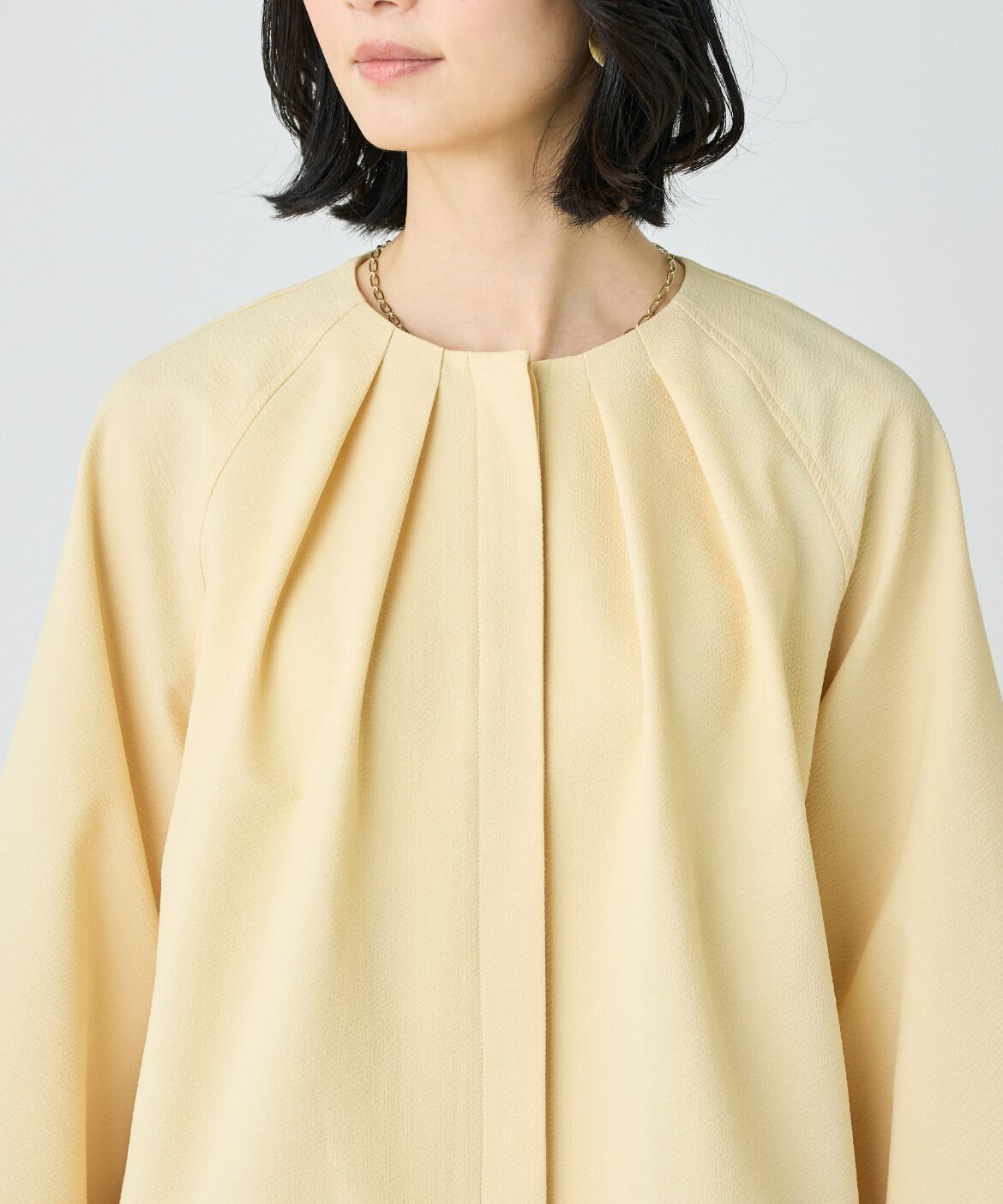 7-IDconcept.「《大きいサイズ》サッカーストレッチブルゾン」|ノーカラージャケット|