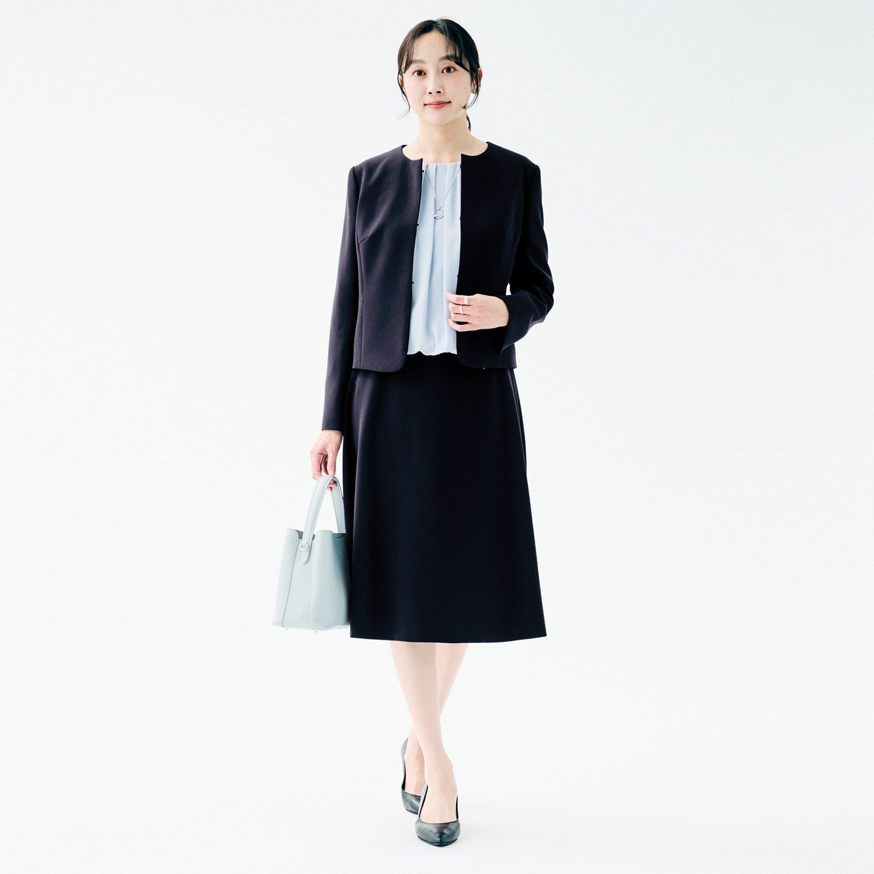 UNTITLED「【洗える/ストレッチ性/軽い】ノーカラージャケット」|ノーカラージャケット|