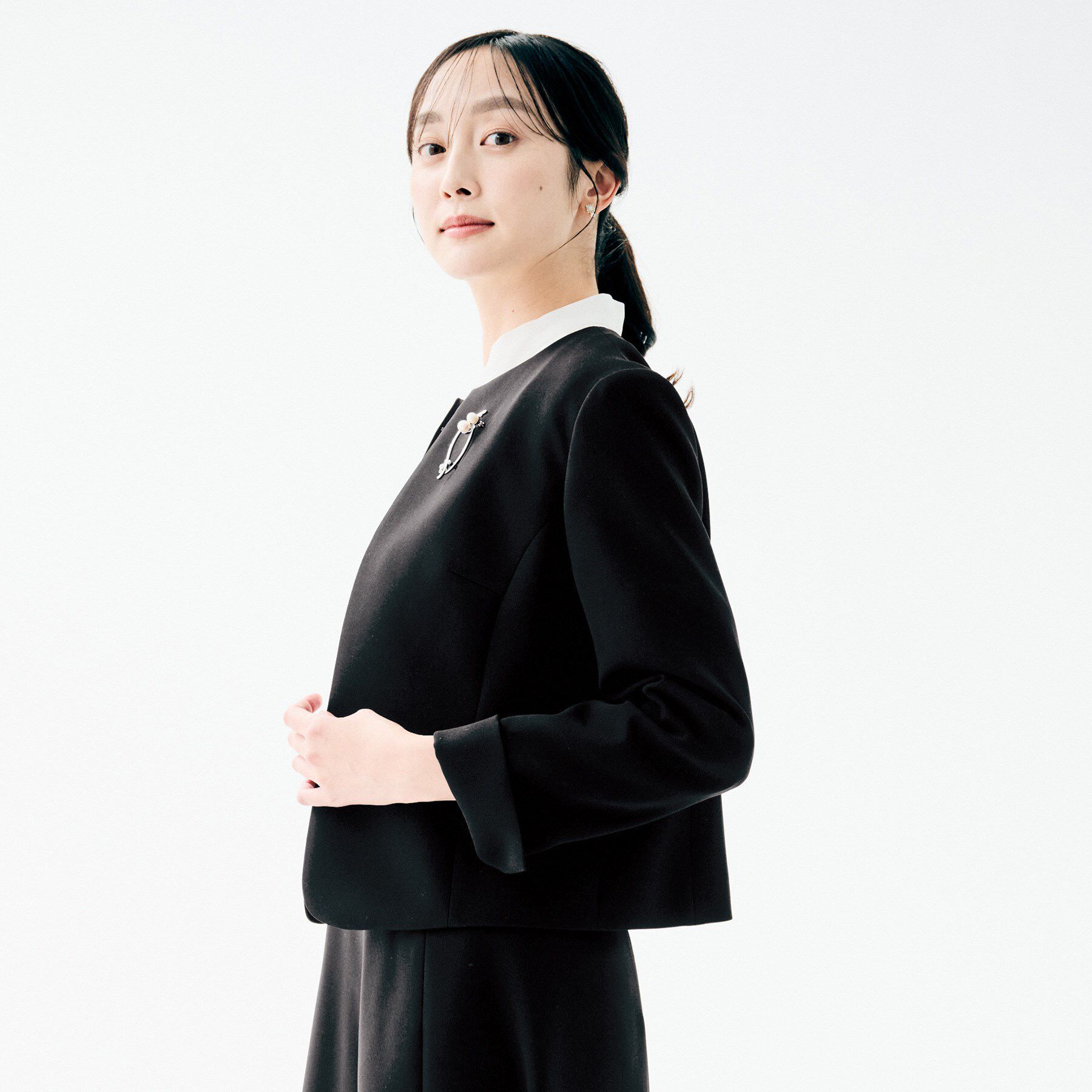 UNTITLED「【洗える/ストレッチ性/軽い】ノーカラージャケット」|ノーカラージャケット|