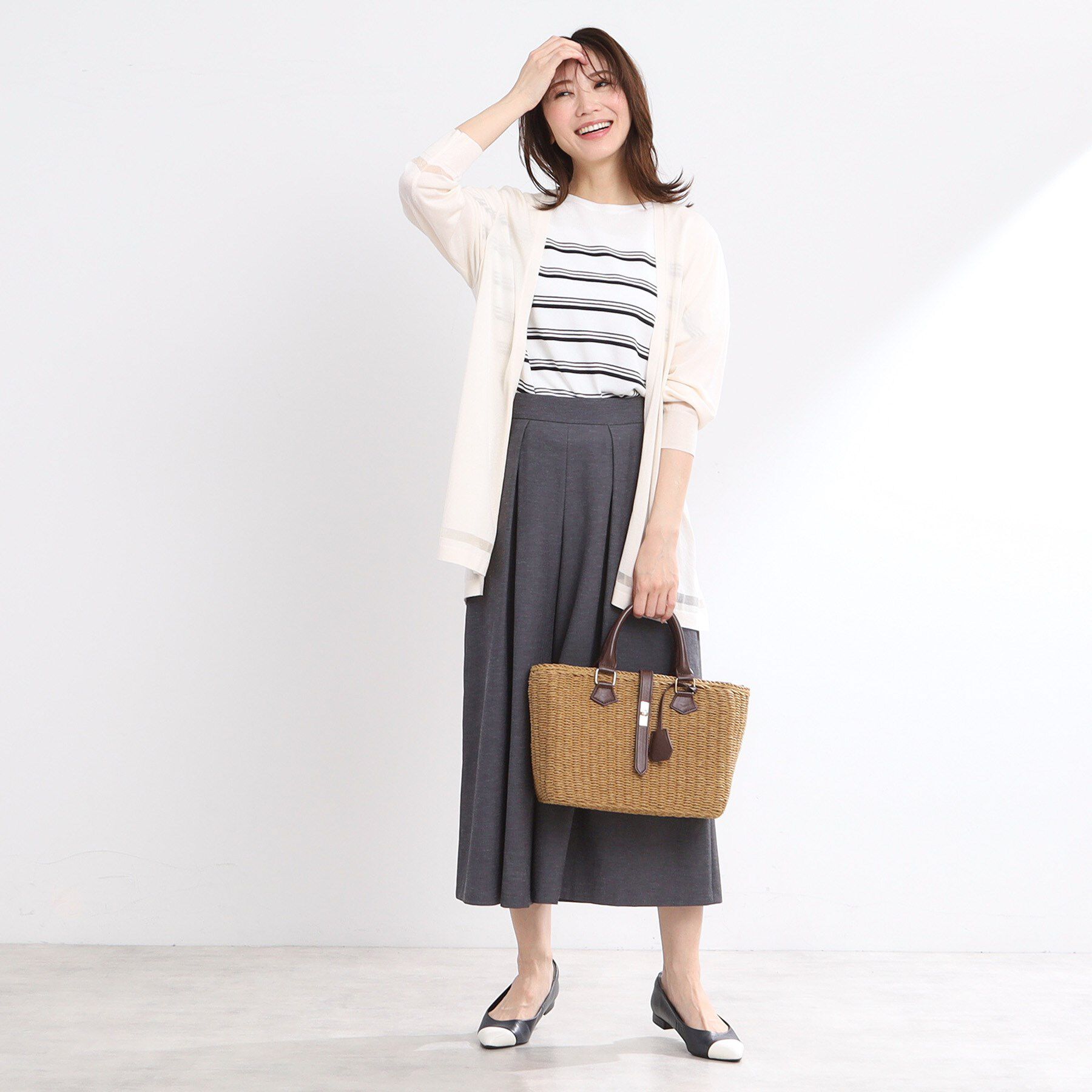 Reflect「【手洗い可】着流しカーディガン」|カーディガン|