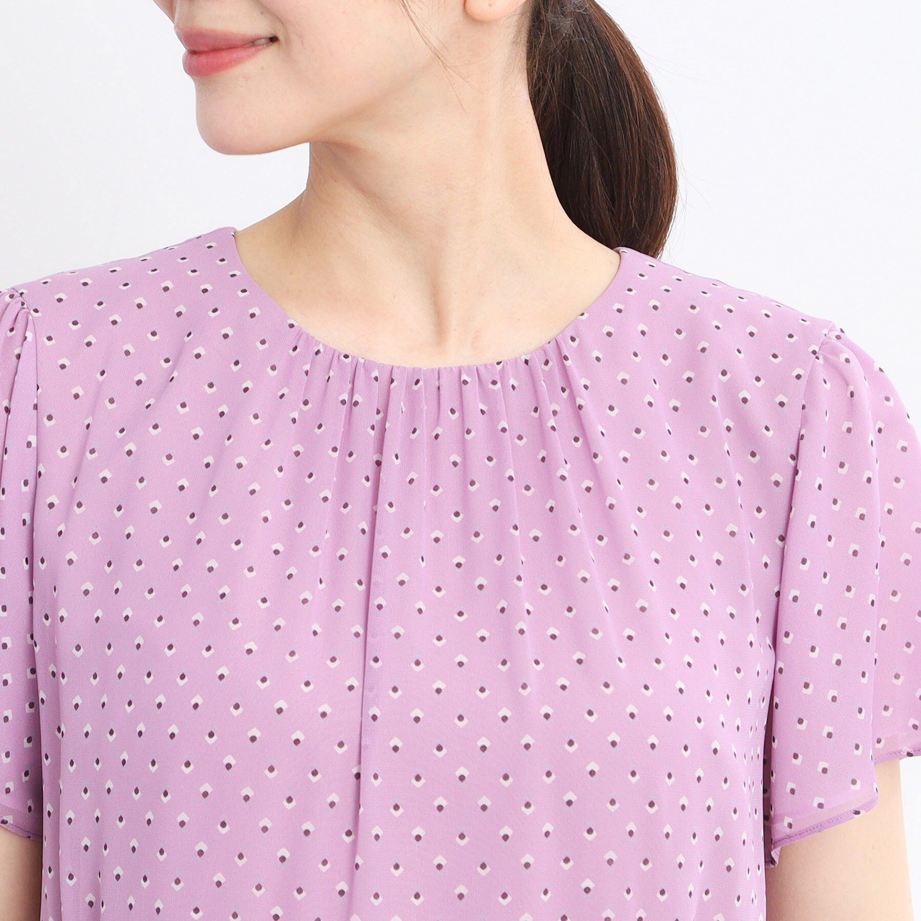 Reflect「【夏SALE／WEB先行カラーあり／マシンウォッシュ可】コツキ幾何柄ワンピース」|ワンピース|