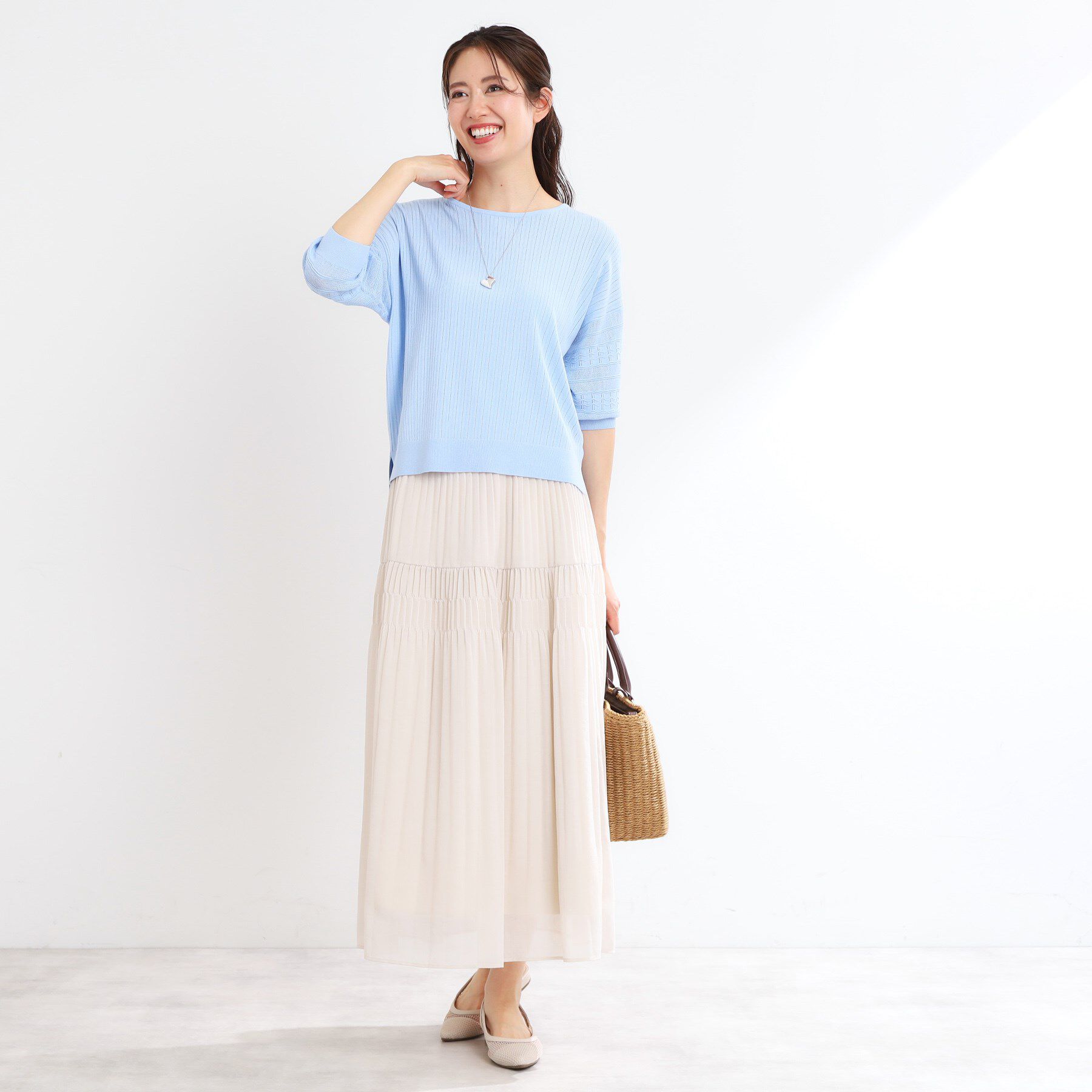 Reflect「【WEB先行カラーあり】オフボディプルオーバーニット」|ニット・セーター|