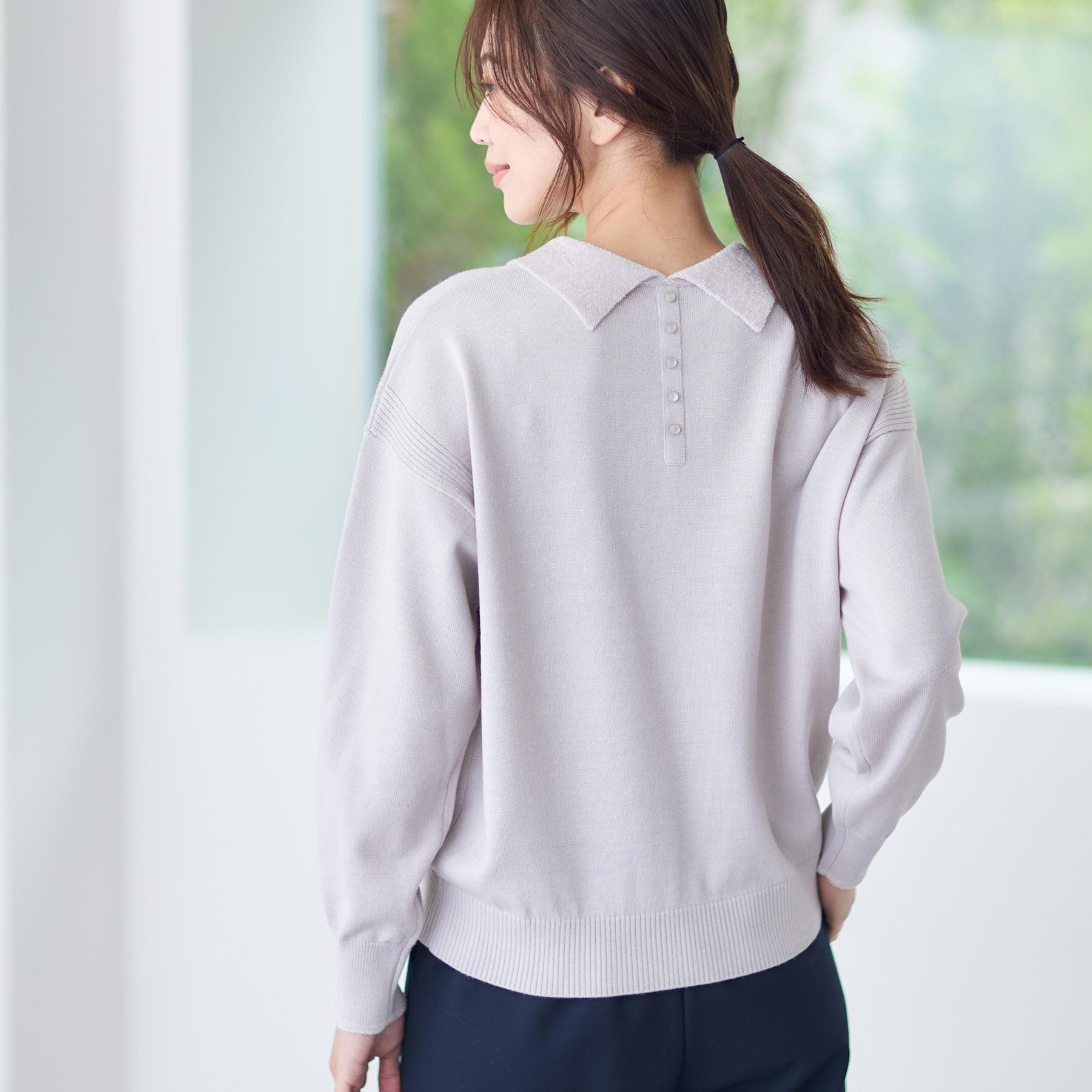 Reflect「【着映え◎】衿つきニットトップス」|ニット・セーター|