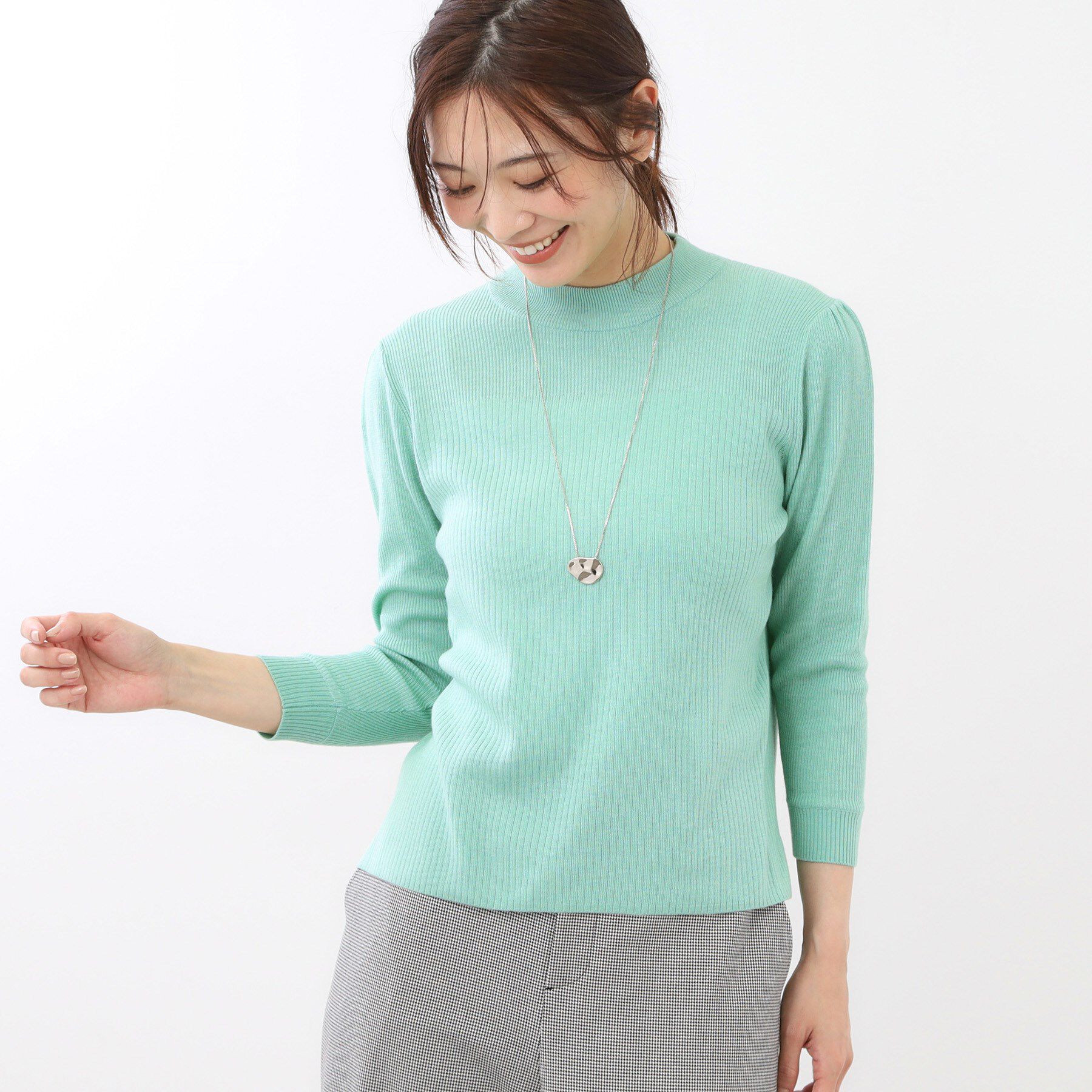 Reflect「【選べる5色／アンサンブル可】プチハイネックリブニット」|ニット・セーター|