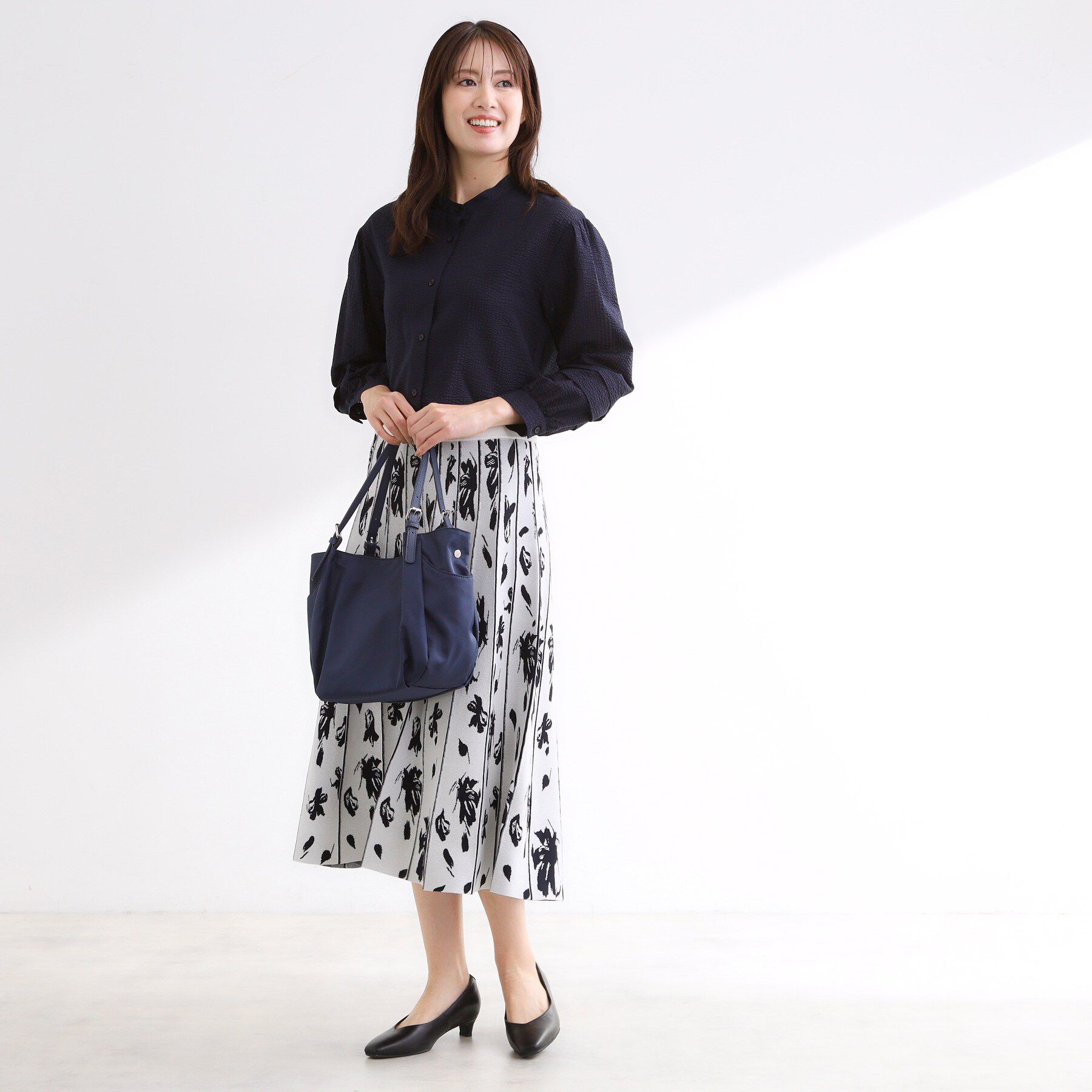 Reflect「【ゆったり着られる◎】バンドカラーシャツブラウス」|シャツ・ブラウス|