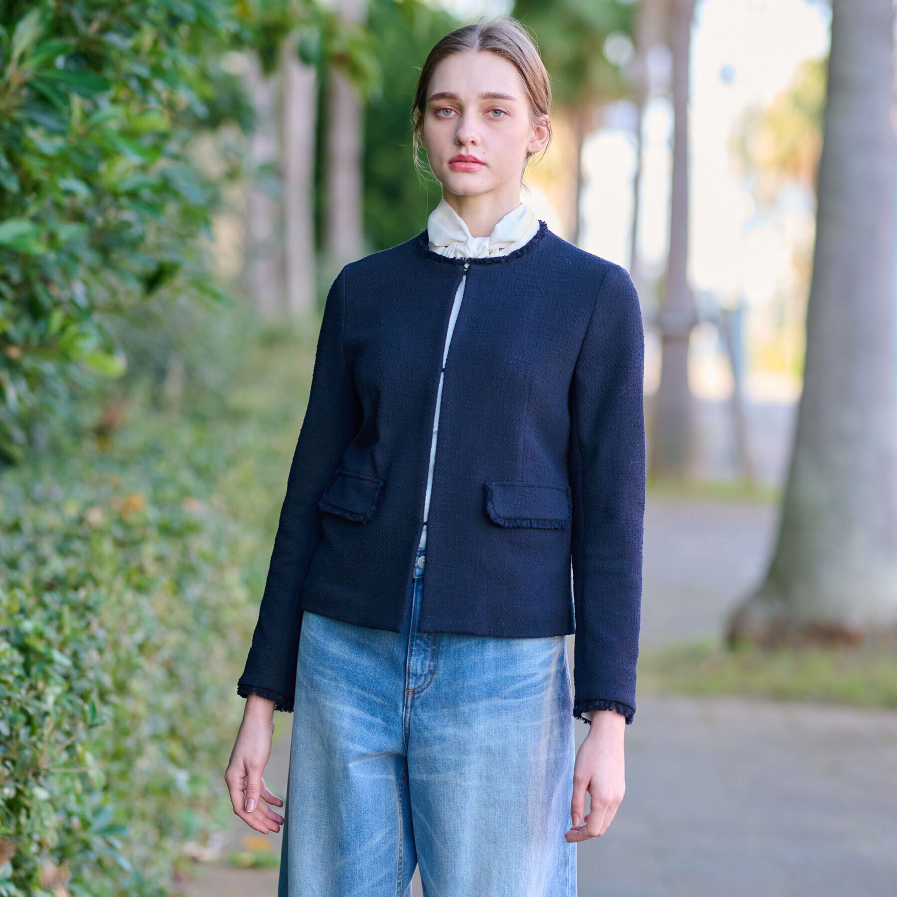 DRESSTERIOR「【セレモニー】オケージョンツイードジャケット」|ノーカラージャケット|