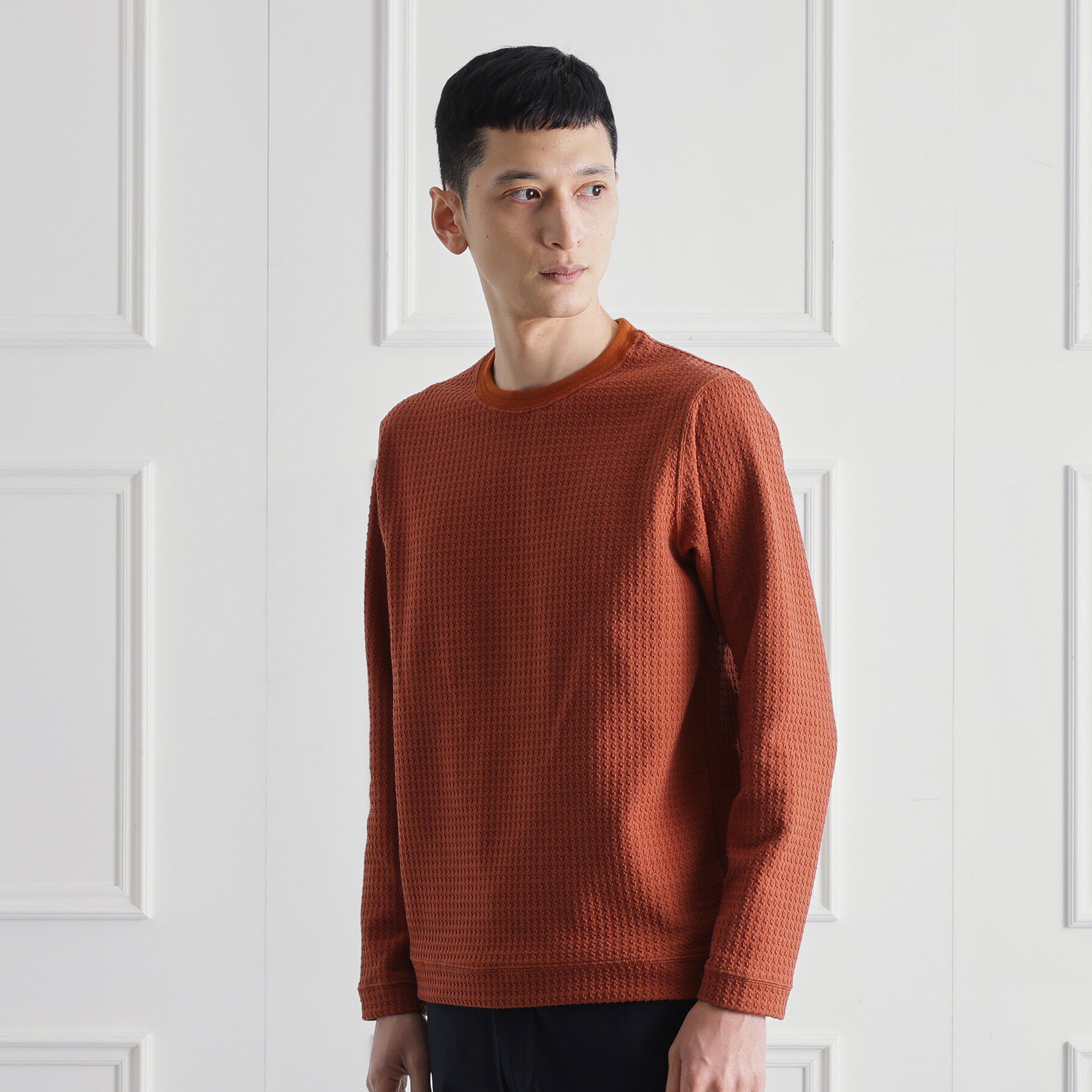 TAKEO KIKUCHI「千鳥柄 ストレッチ プルオーバー」|Tシャツ・カットソー|