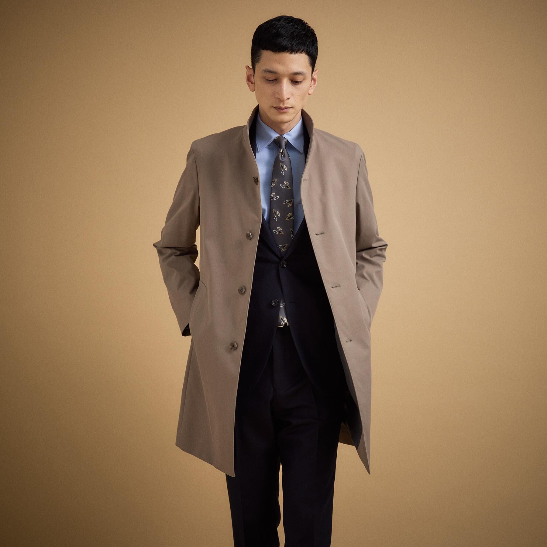 TAKEO KIKUCHI「撥水ツイル スタンドカラー コート」|その他|