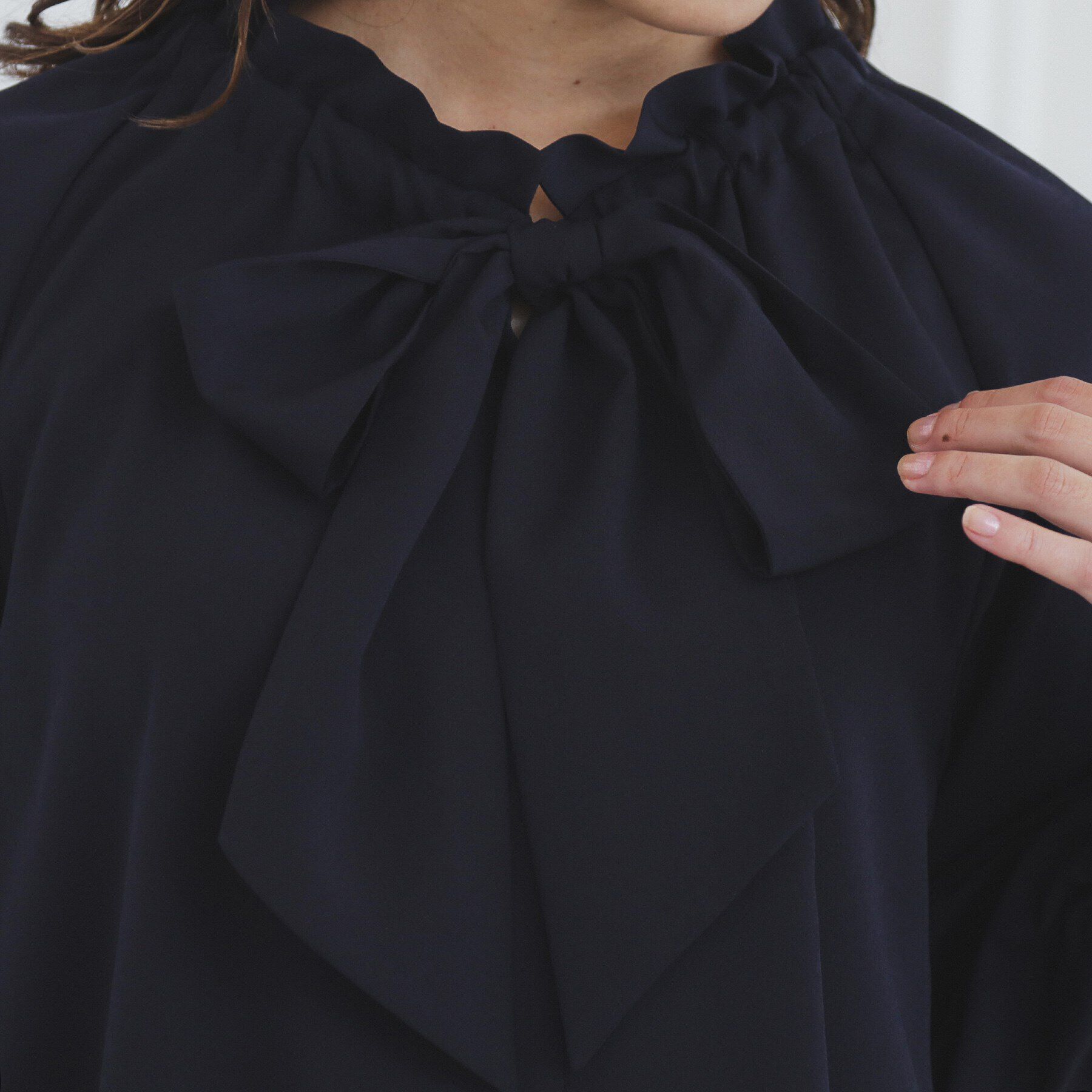 index「フリルギャザーボウタイブラウス【洗濯機可】」|シャツ・ブラウス|