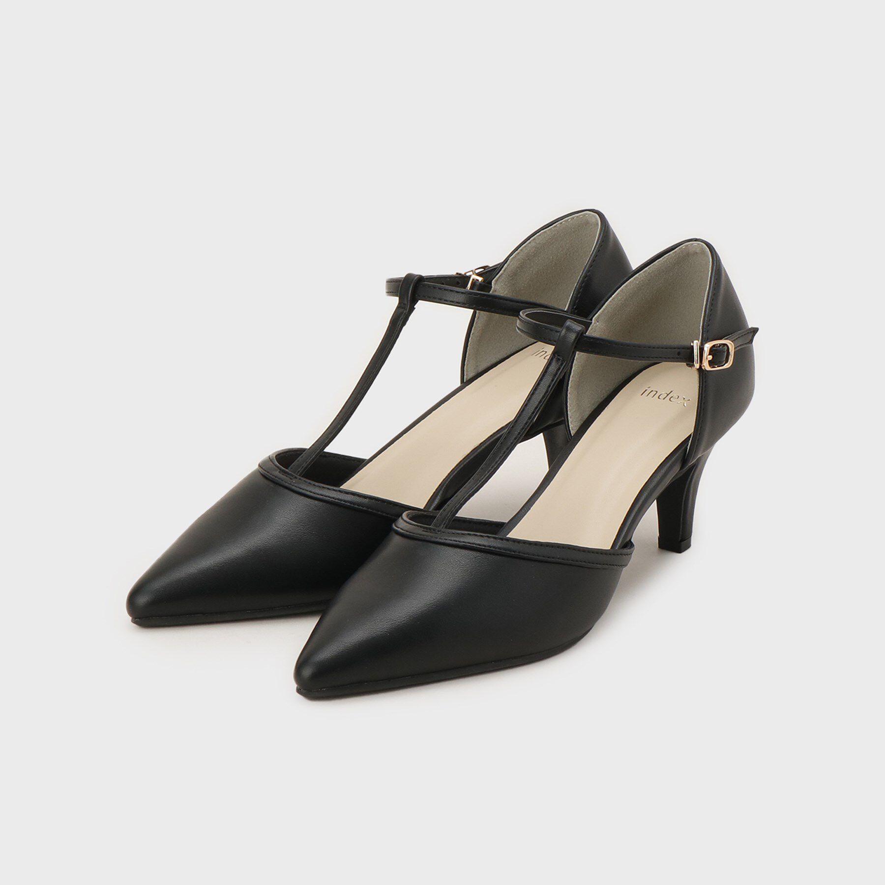 index「Tストラップパンプス」|パンプス|ブラック(019)