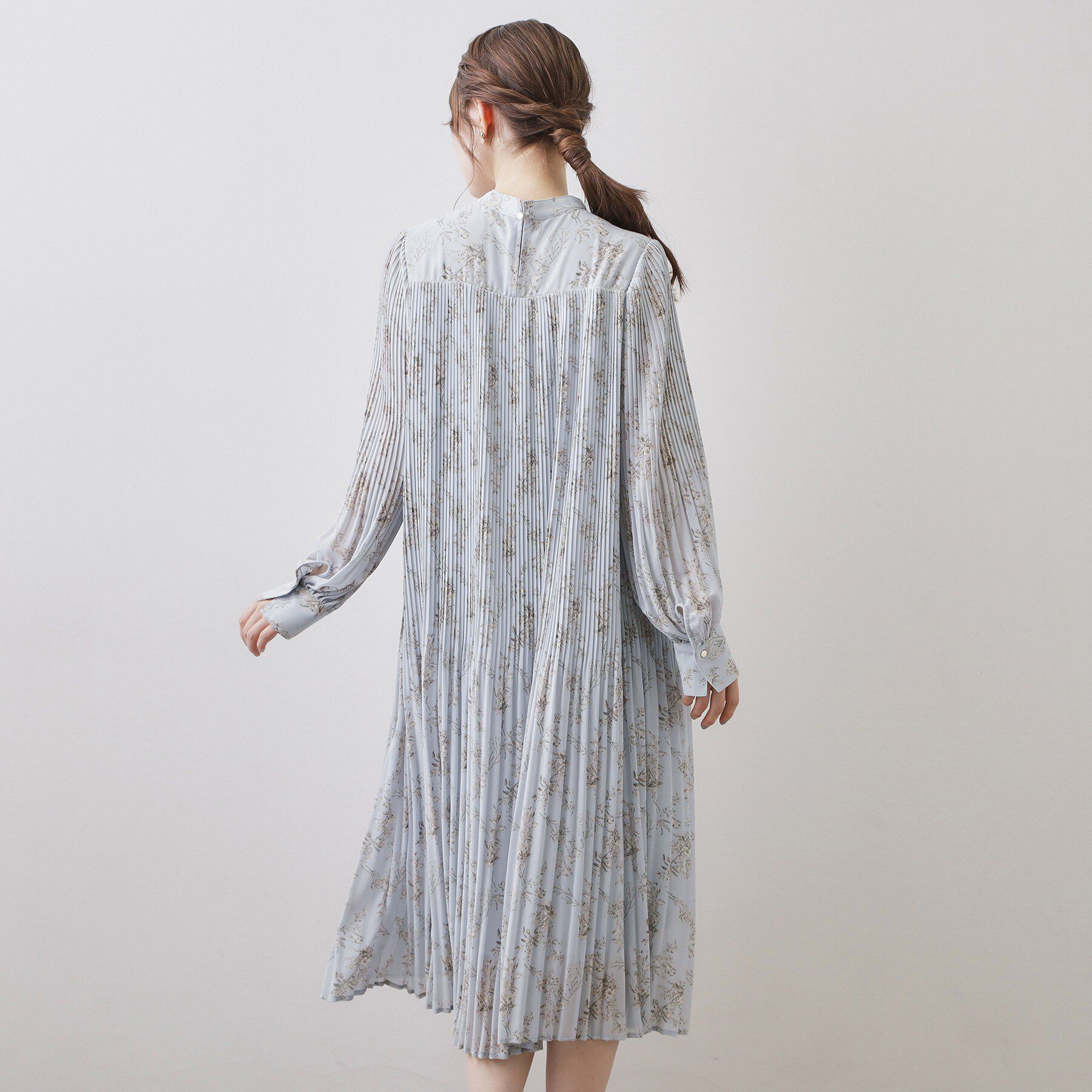 index「ベルト付きプリーツフレアワンピース【洗濯機OK/イージーアイロン/防シワ】《5col》」|ワンピース|