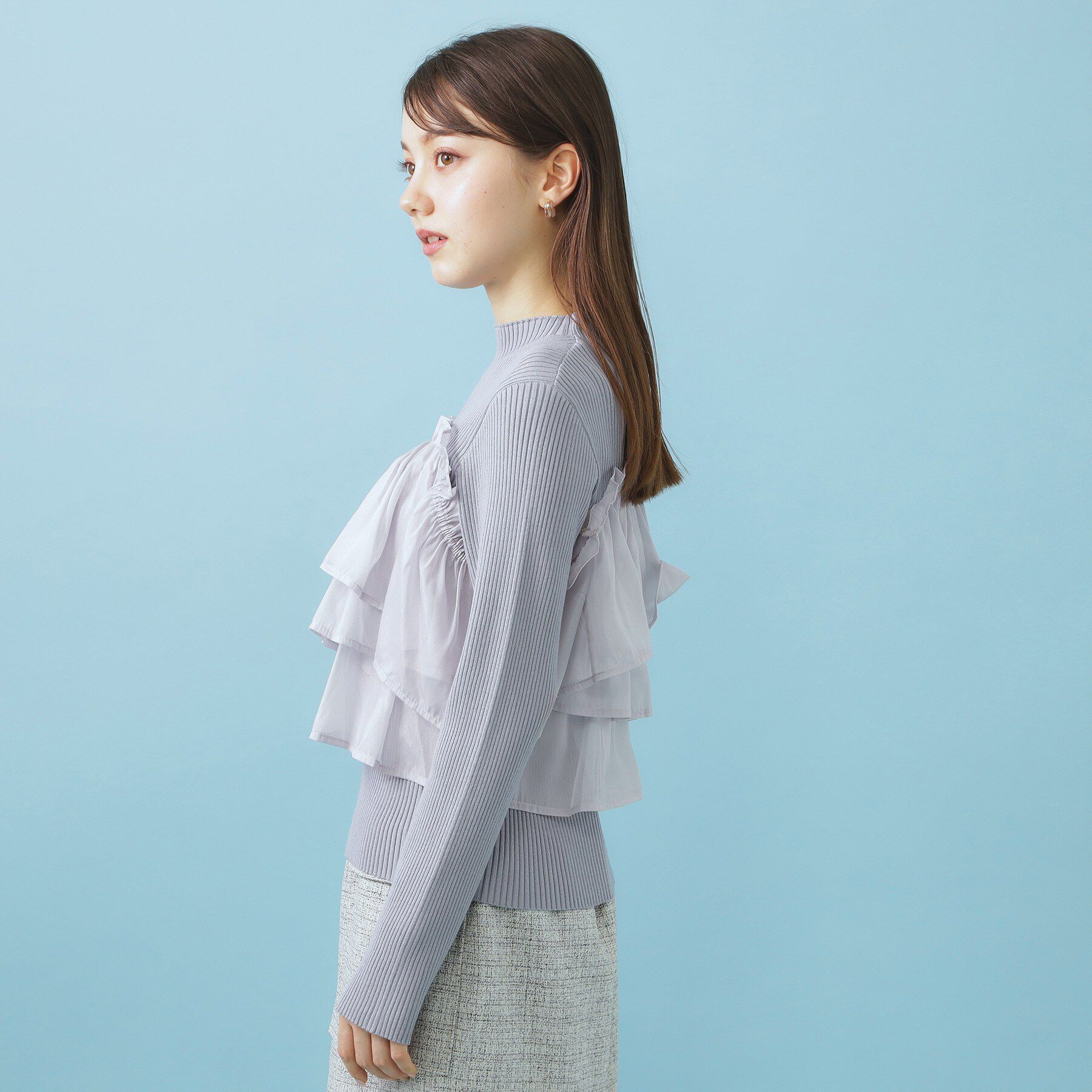 index「3wayフリルドッキングニット【洗濯機OK/坑ピル】」|ニット・セーター|