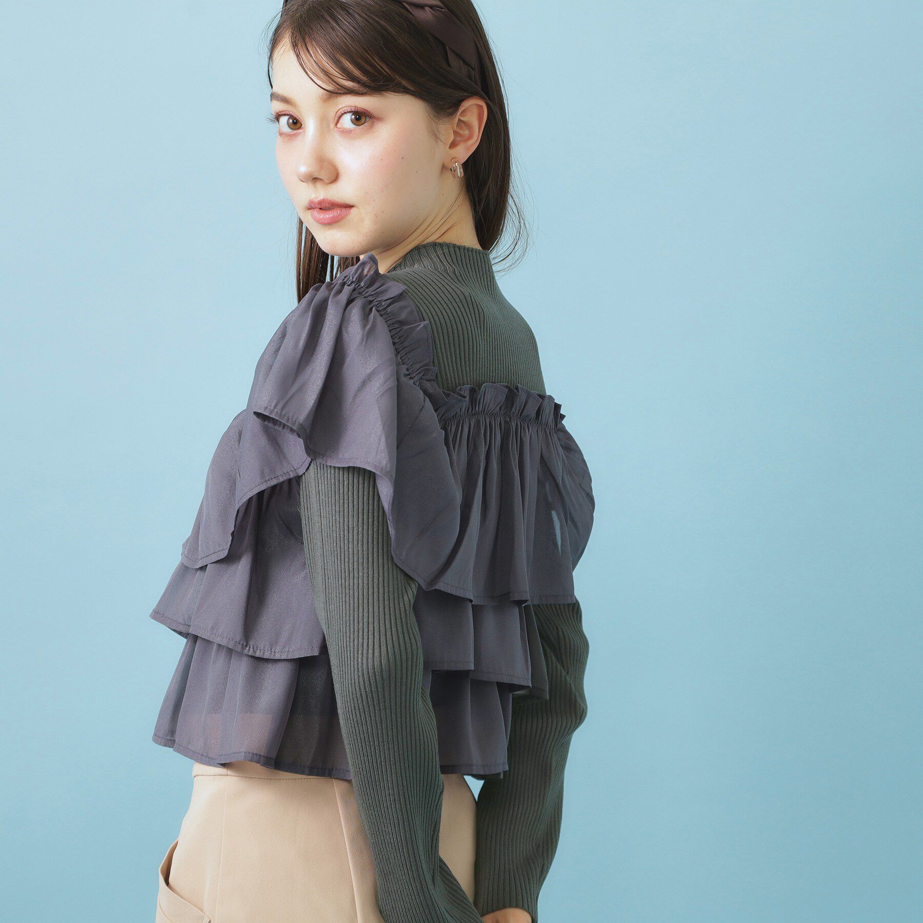 index「3wayフリルドッキングニット【洗濯機OK/坑ピル】」|ニット・セーター|