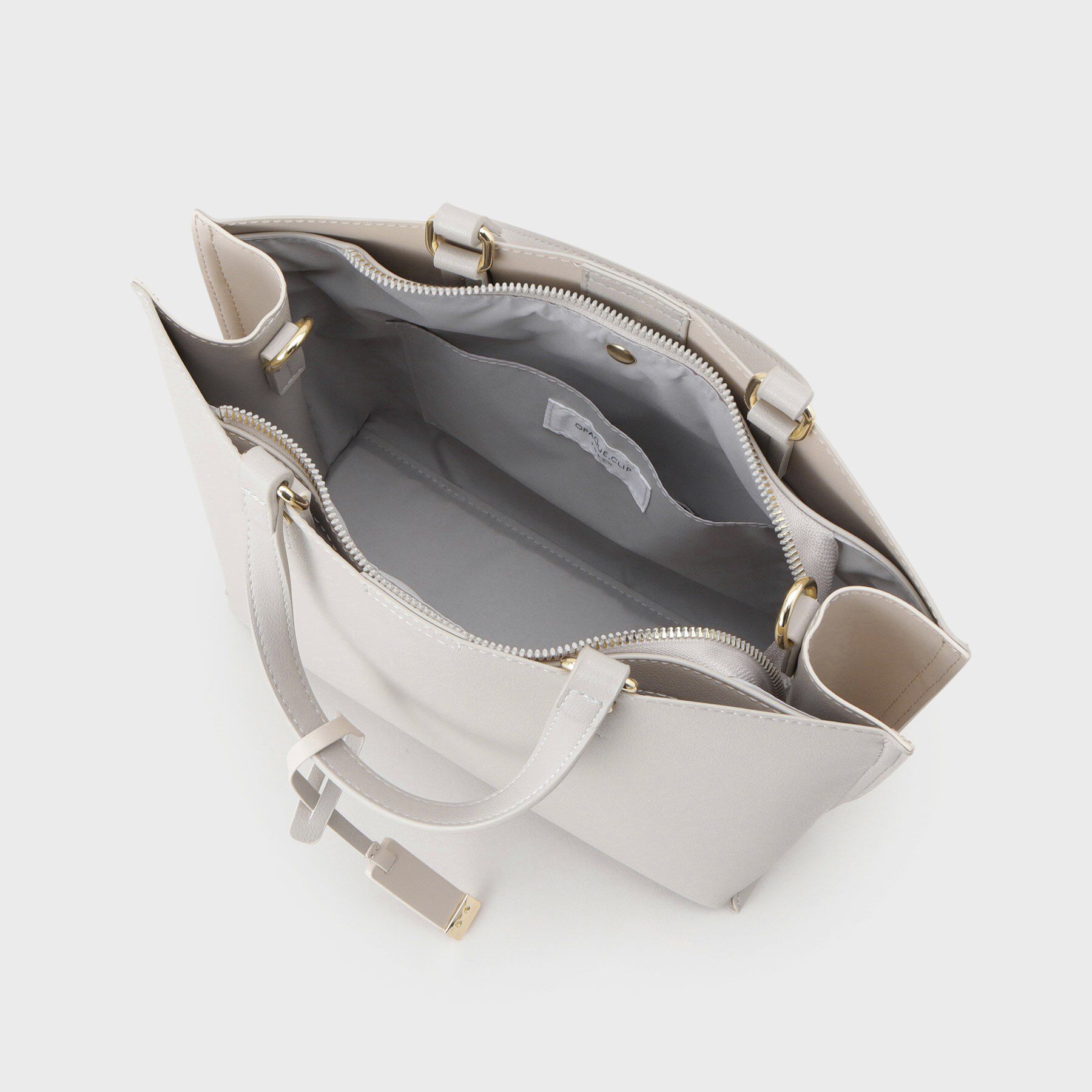 OPAQUE.CLIP「【2WAY】バイカラー3層ミドルトートバッグ」|トートバッグ|