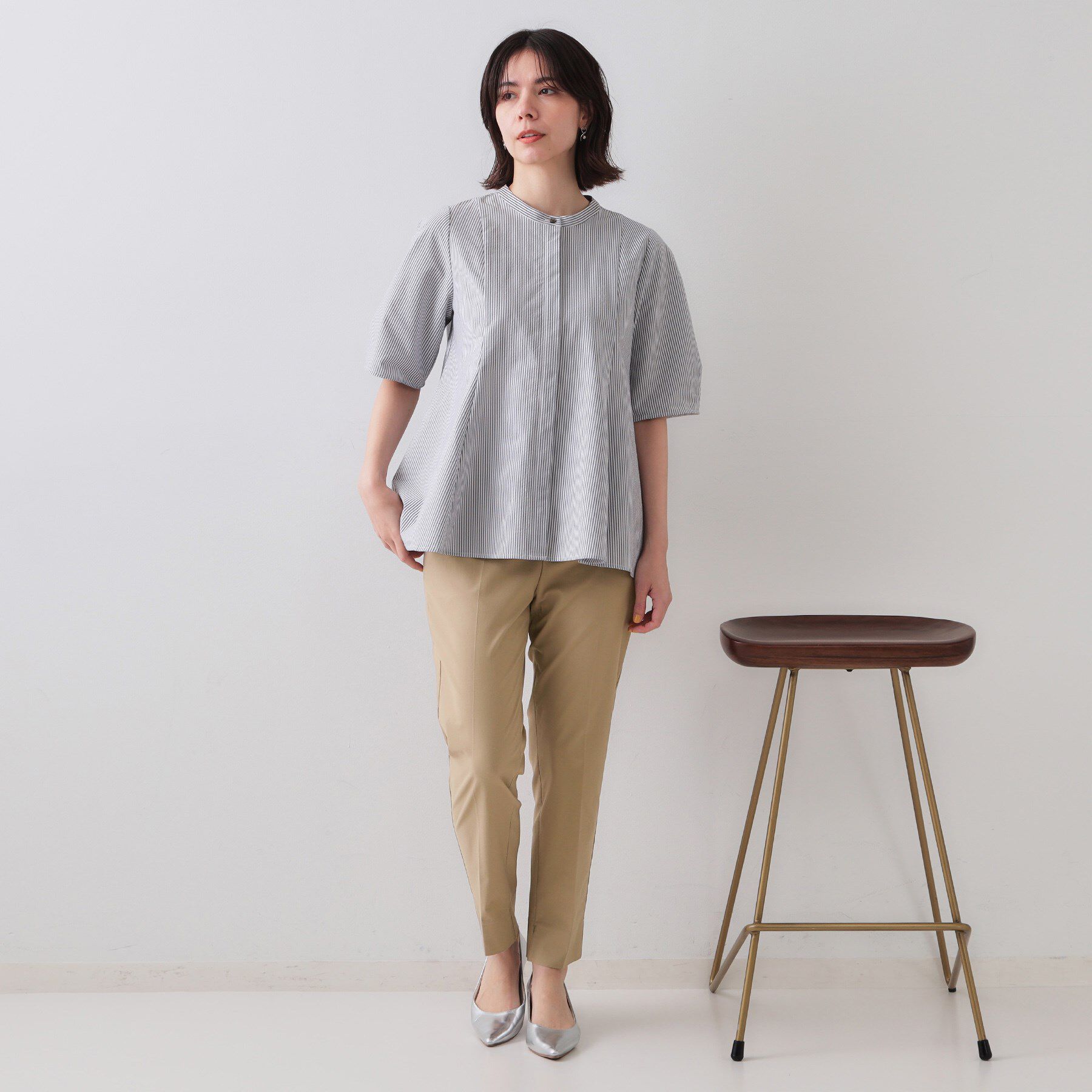 OPAQUE.CLIP「麻混ハイストレッチイージースティックパンツ【洗濯機洗い可】」|その他|