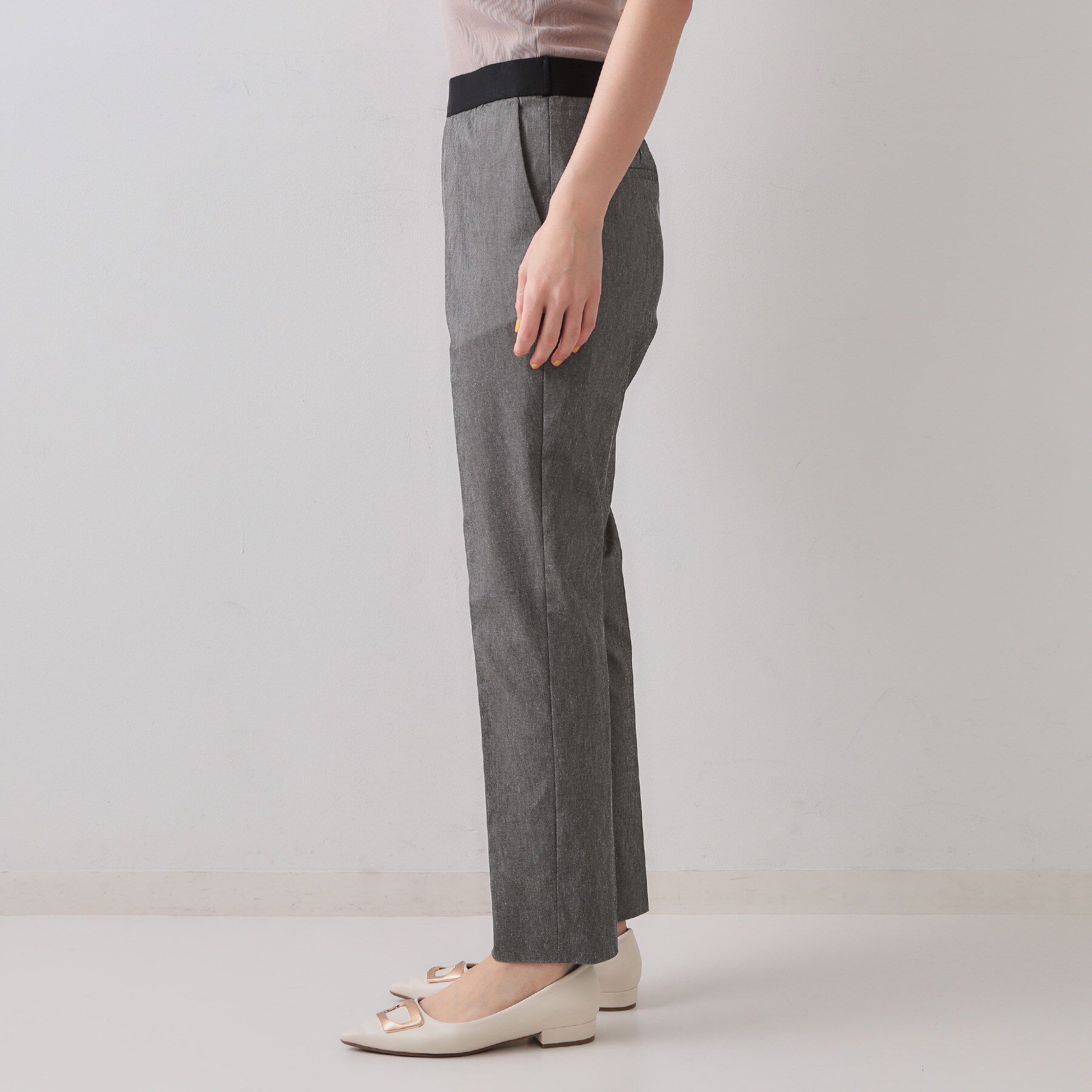 OPAQUE.CLIP「麻混ハイストレッチイージースティックパンツ【洗濯機洗い可】」|その他|