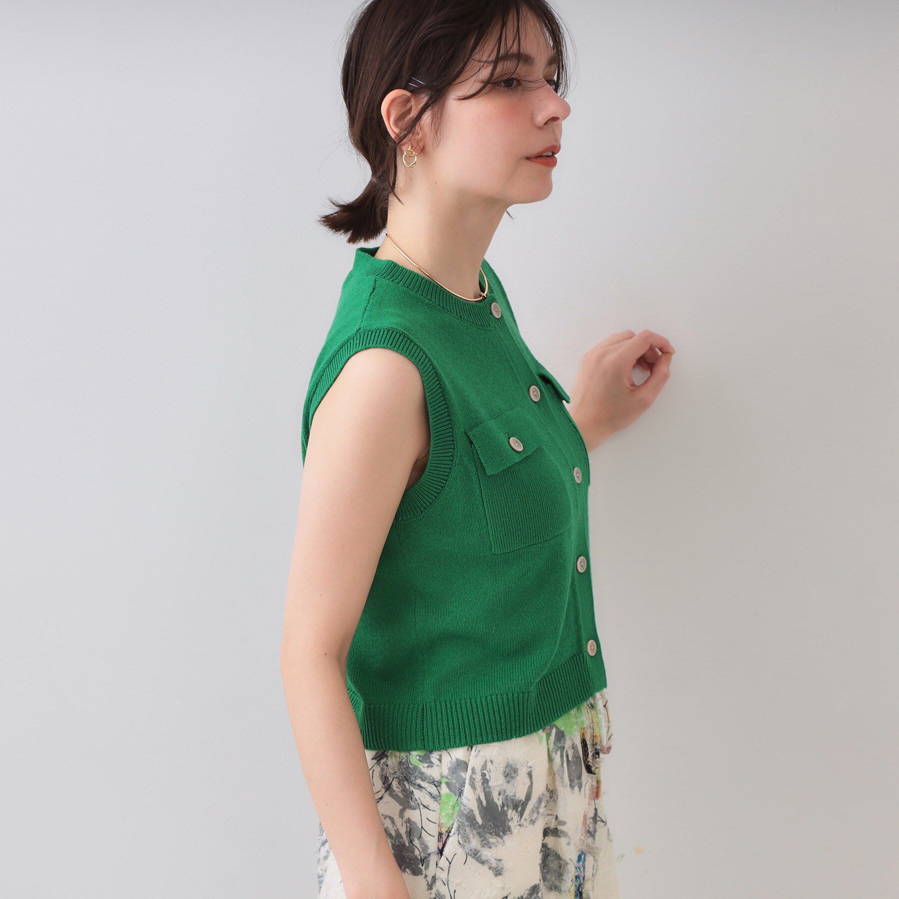 OPAQUE.CLIP「ダブルポケットニット【洗濯機洗い可】」|ニット・セーター|