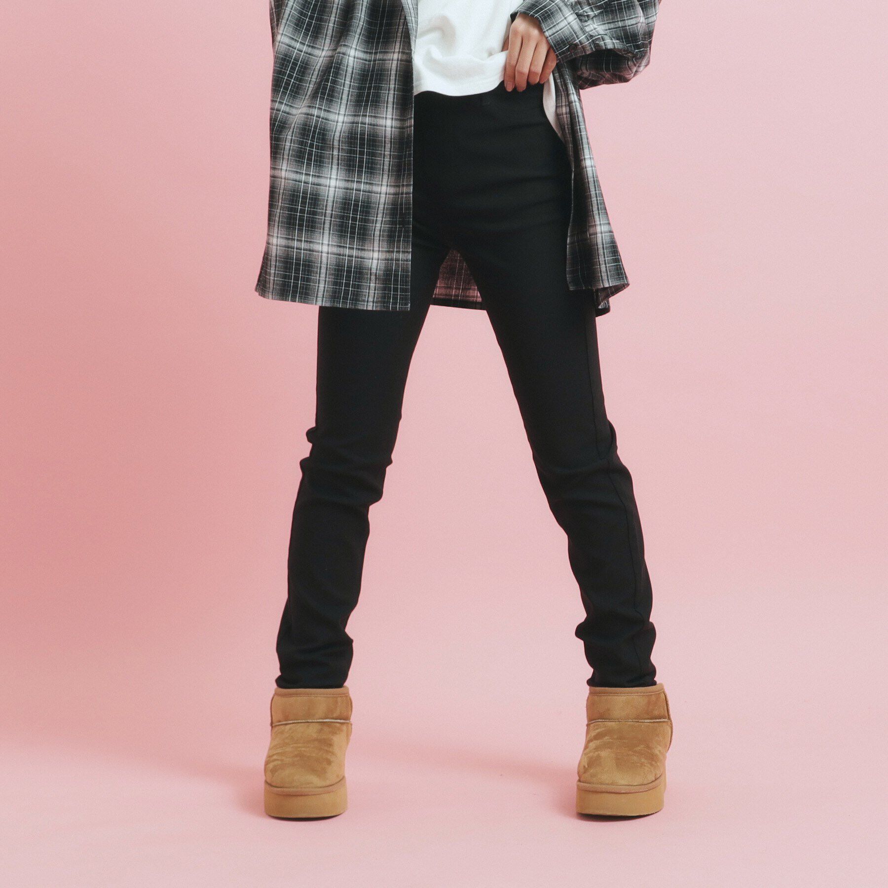 PINK-latte「【シンプルでスッキリ】スキニーパンツ」|その他|ブラック(019)