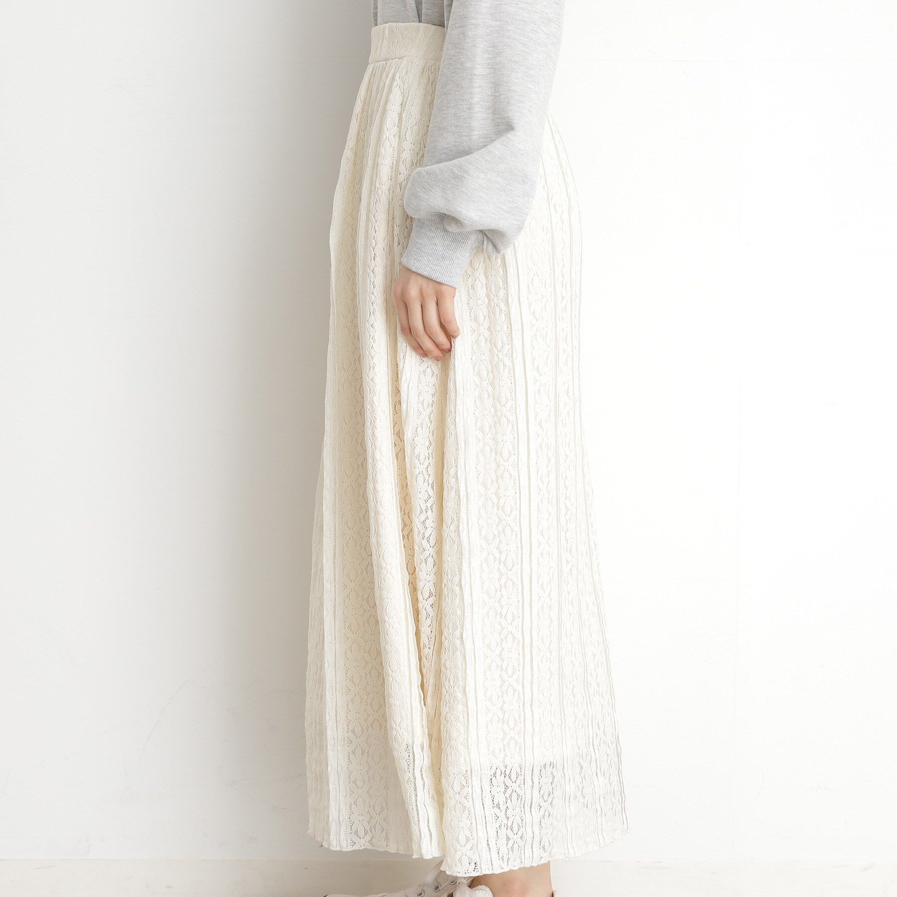 THE SHOP TK「レーススカート【洗える】」|スカート|