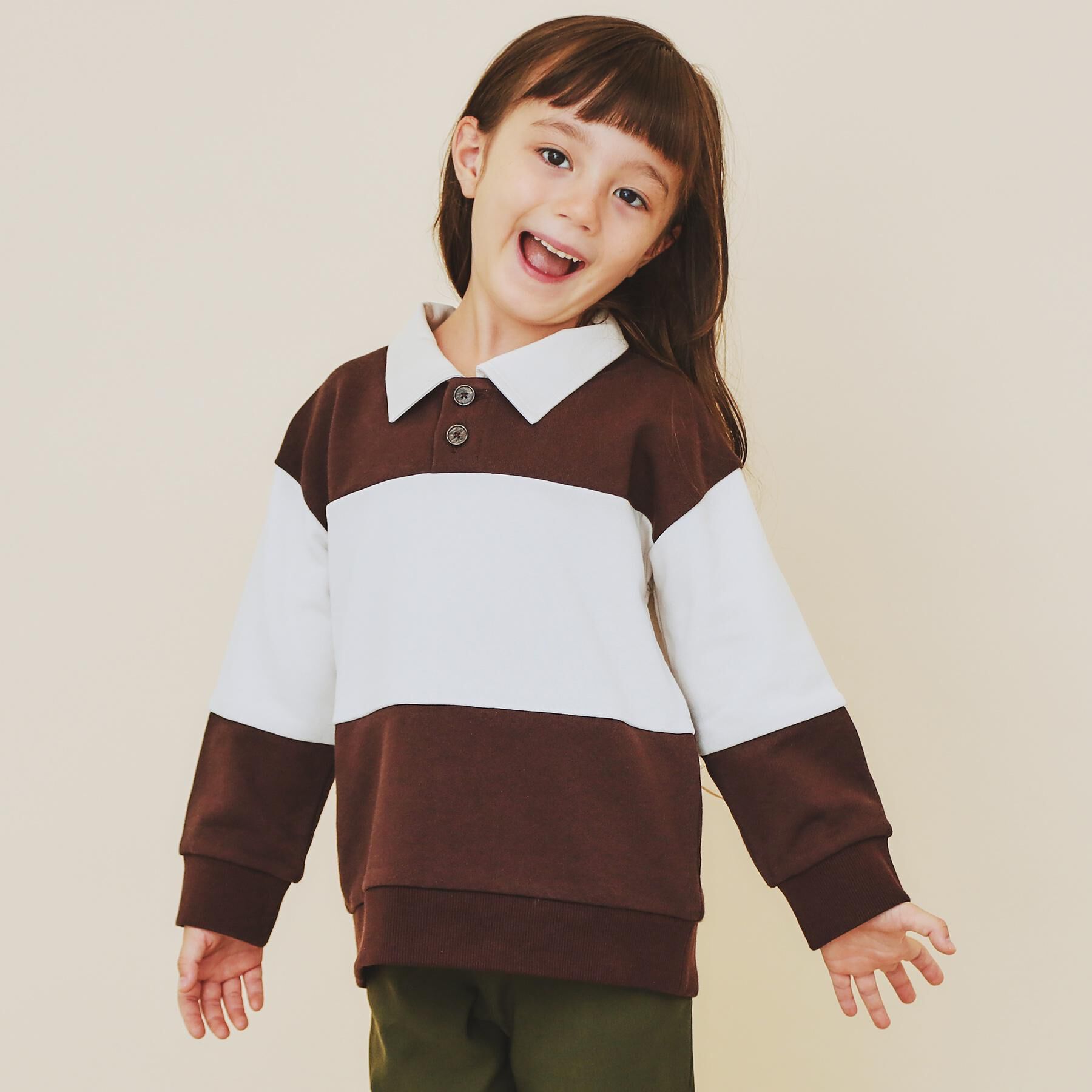 THE SHOP TK「【110-160】バイカラーラガー裏毛プルオーバー」|Tシャツ・カットソー|