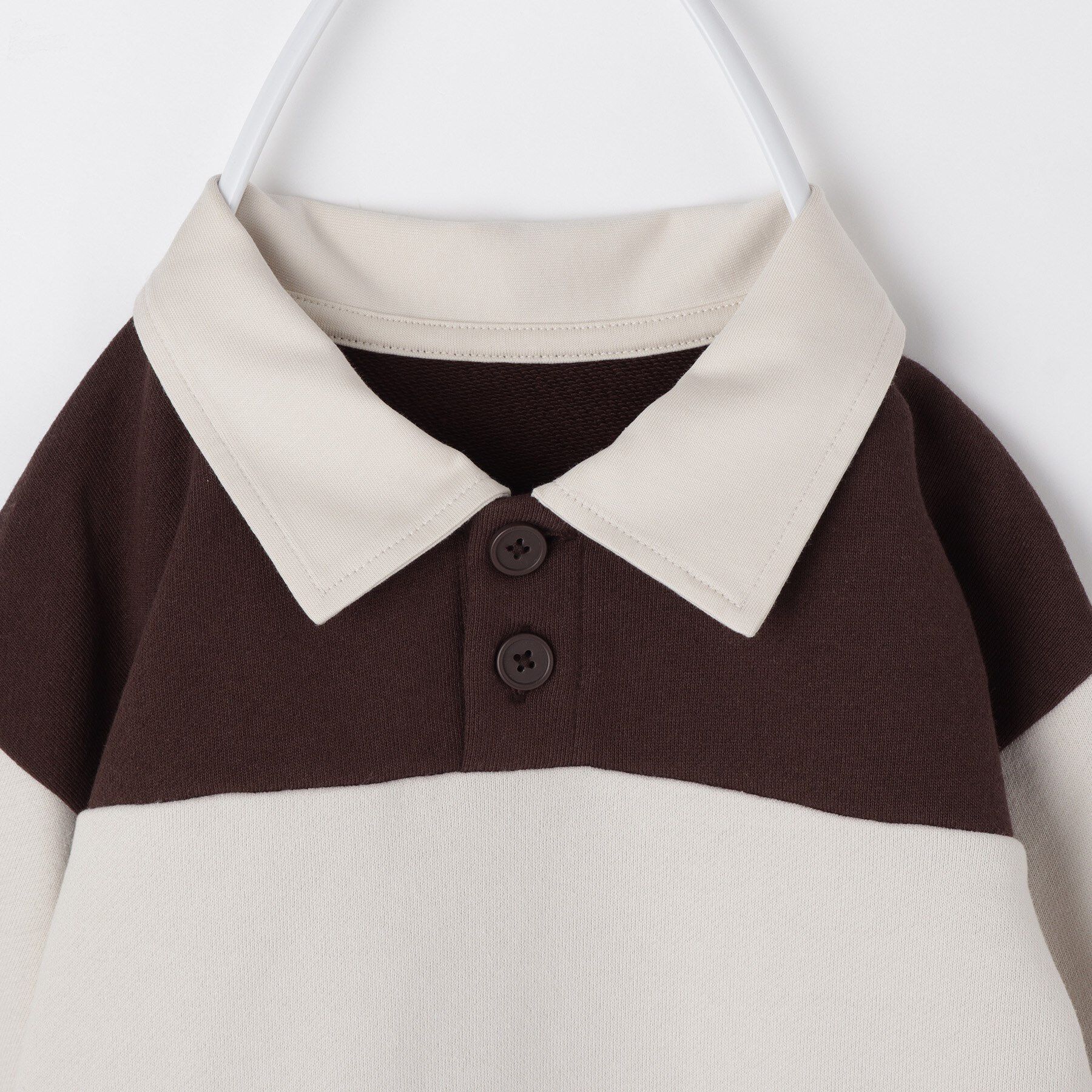 THE SHOP TK「【110-160】バイカラーラガー裏毛プルオーバー」|Tシャツ・カットソー|