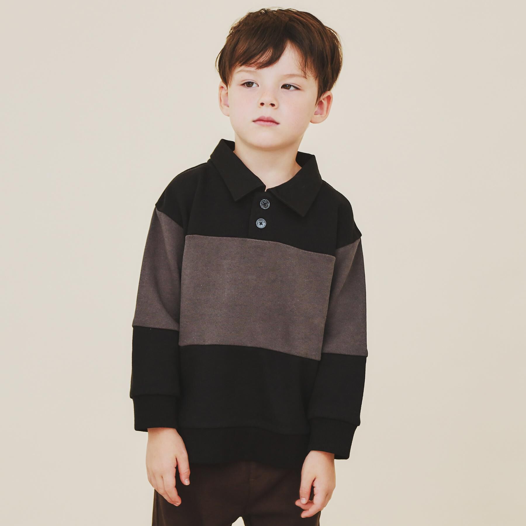 THE SHOP TK「【110-160】バイカラーラガー裏毛プルオーバー」|Tシャツ・カットソー|