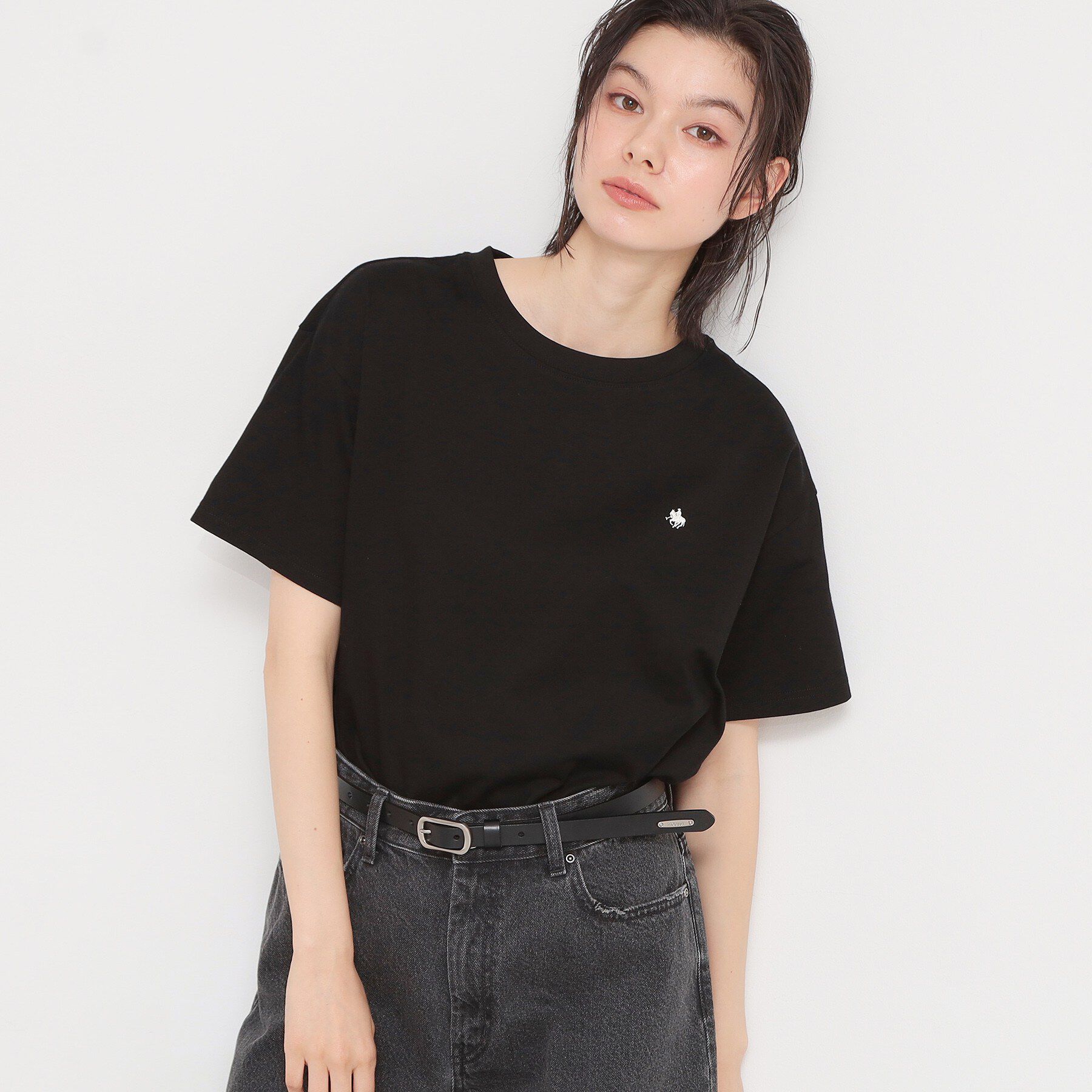 THE SHOP TK「【POLO BCS 別注】ワンポイント刺繍T」|Tシャツ・カットソー|ブラック(019)