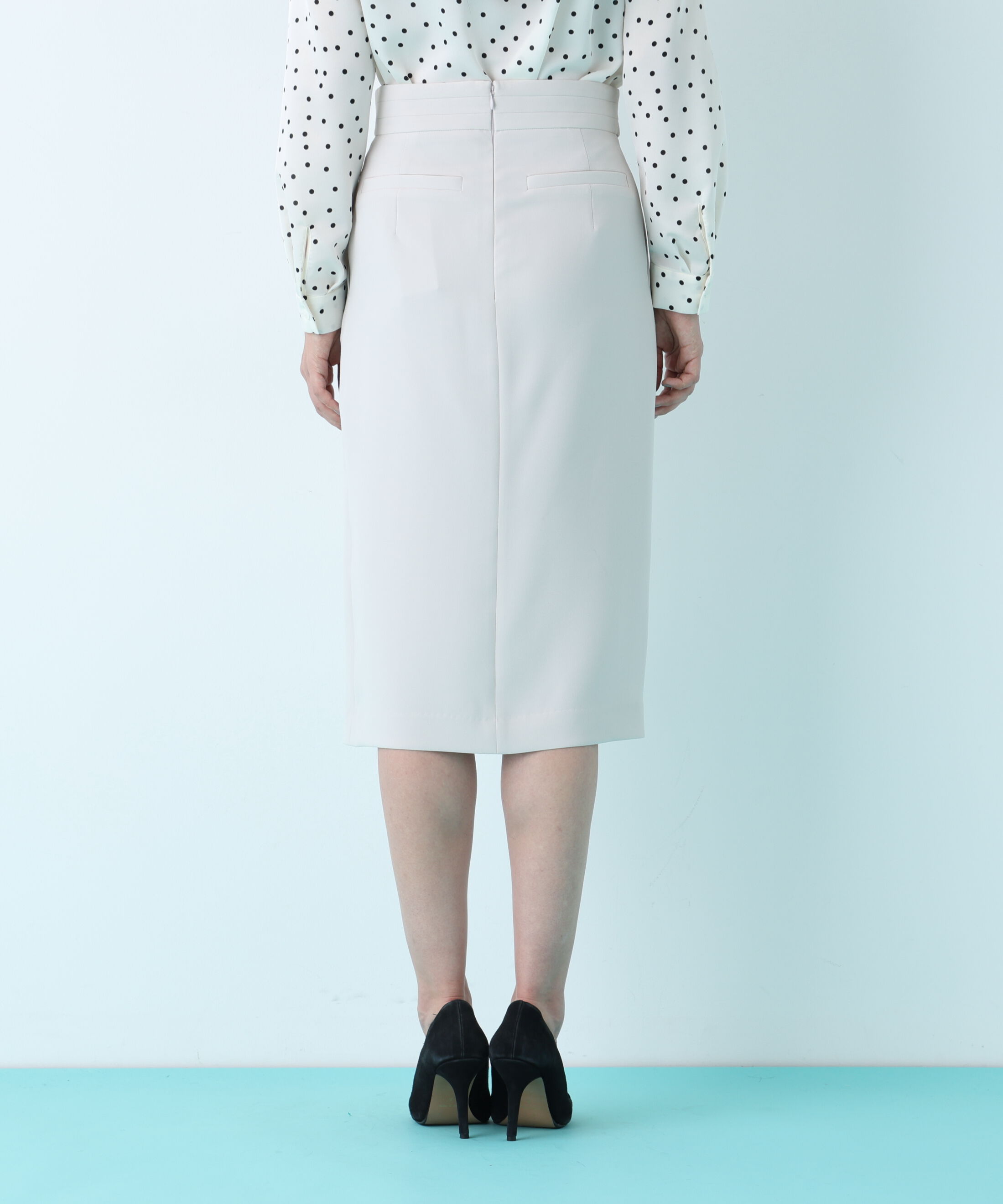  「アシンメトリックボタンラップスカート」|スカート|