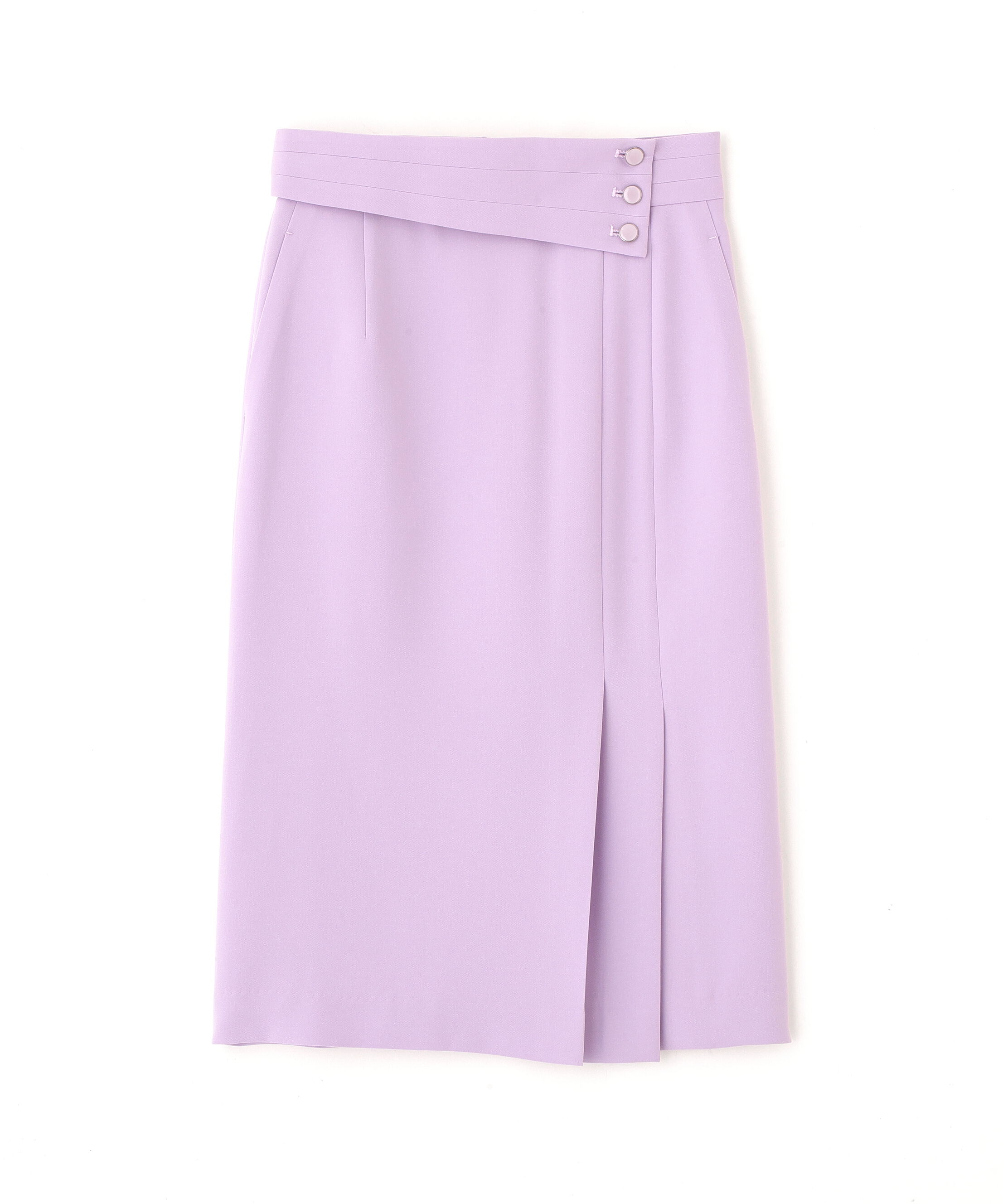  「アシンメトリックボタンラップスカート」|スカート|