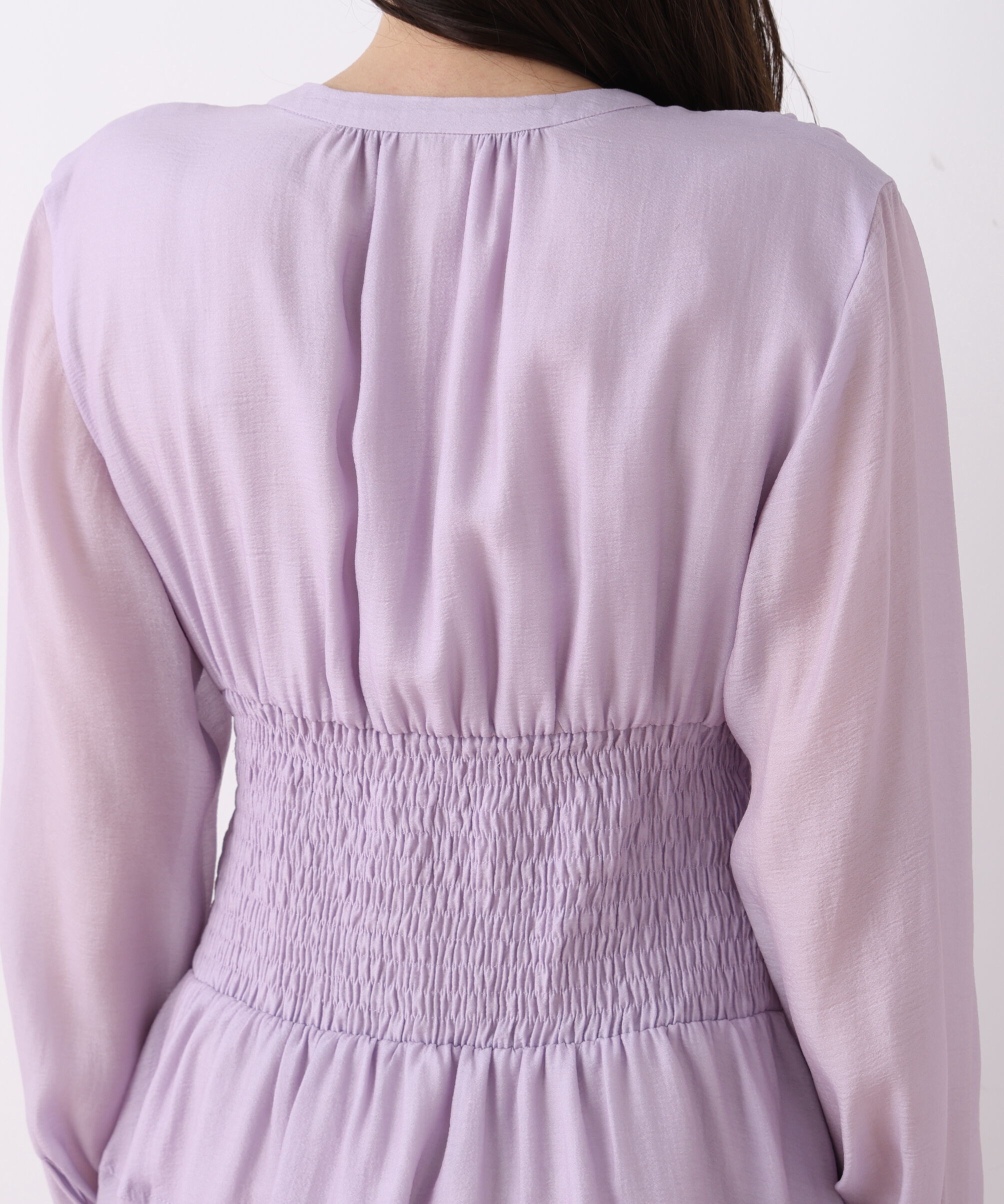  「ウエストシャーリングロングワンピース」|ワンピース|