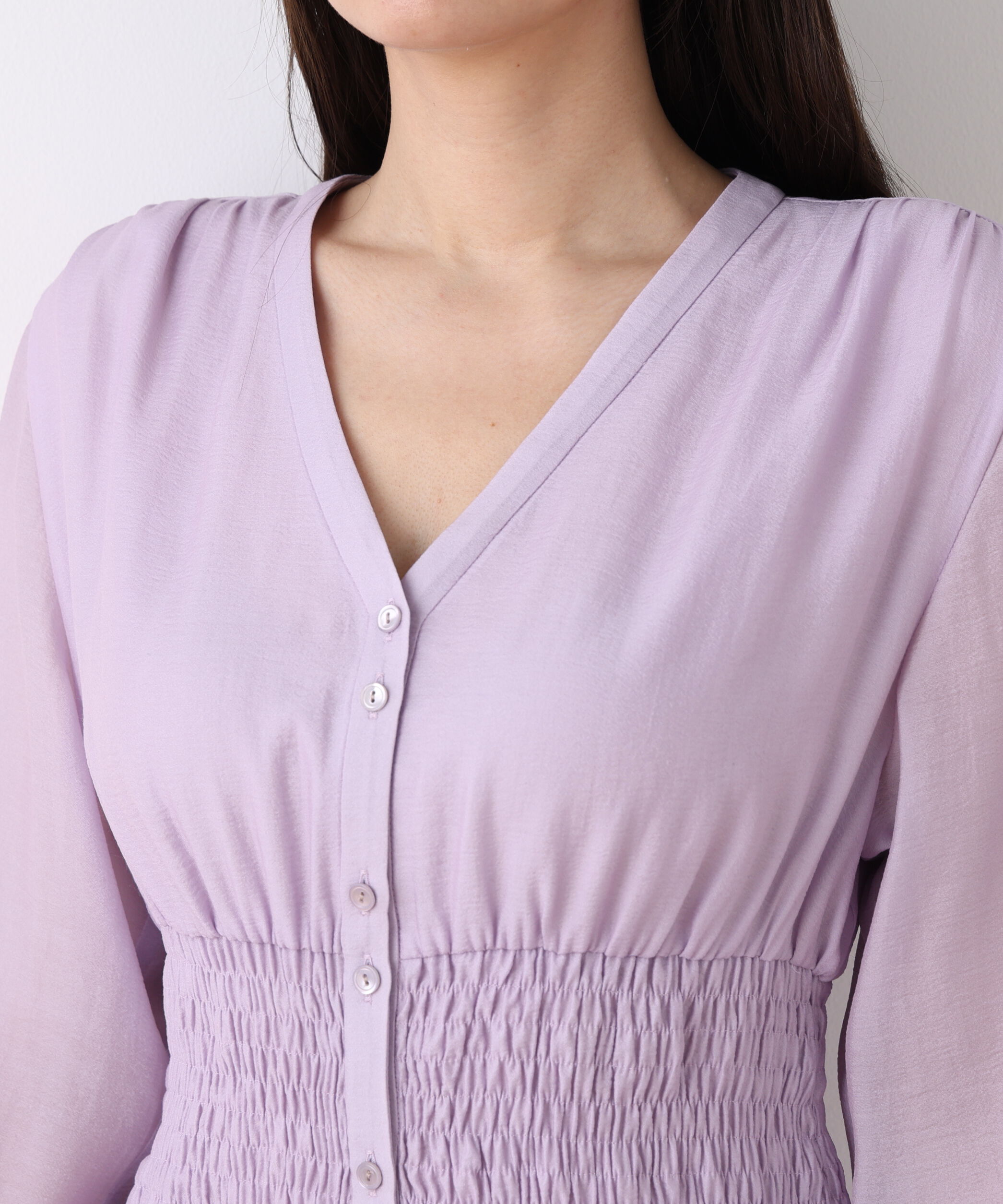  「ウエストシャーリングロングワンピース」|ワンピース|