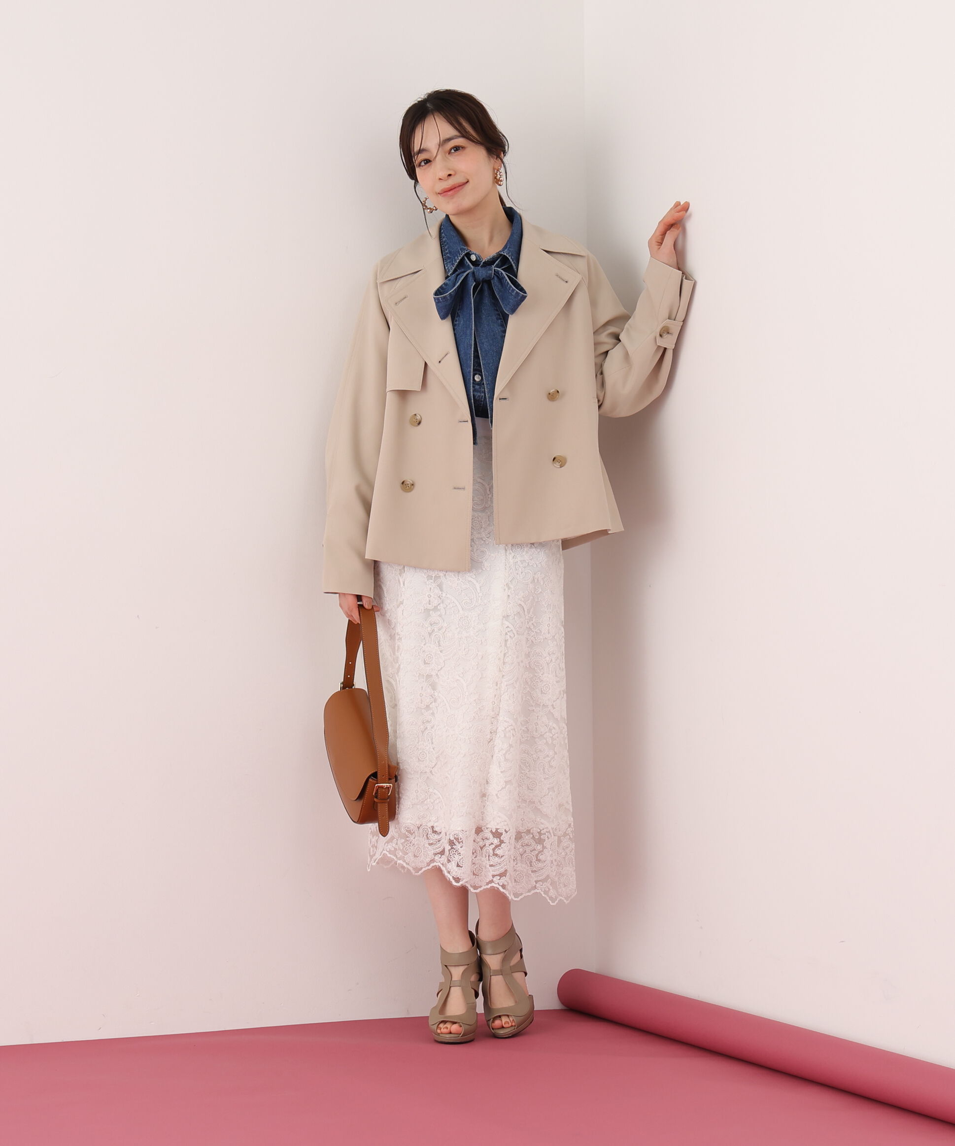  「ソフトオックスショートトレンチコート」|その他|