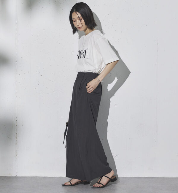 Doux archives「リネンライク２タックワイドパンツ」|チノ|