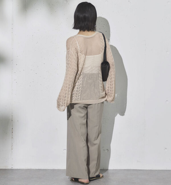 Doux archives「リネンライク２タックワイドパンツ」|チノ|