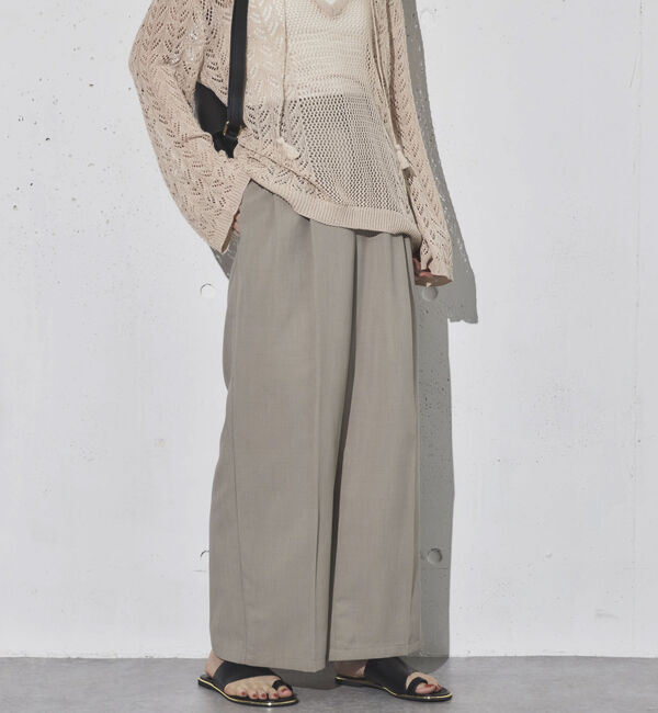 Doux archives「リネンライク２タックワイドパンツ」|チノ|