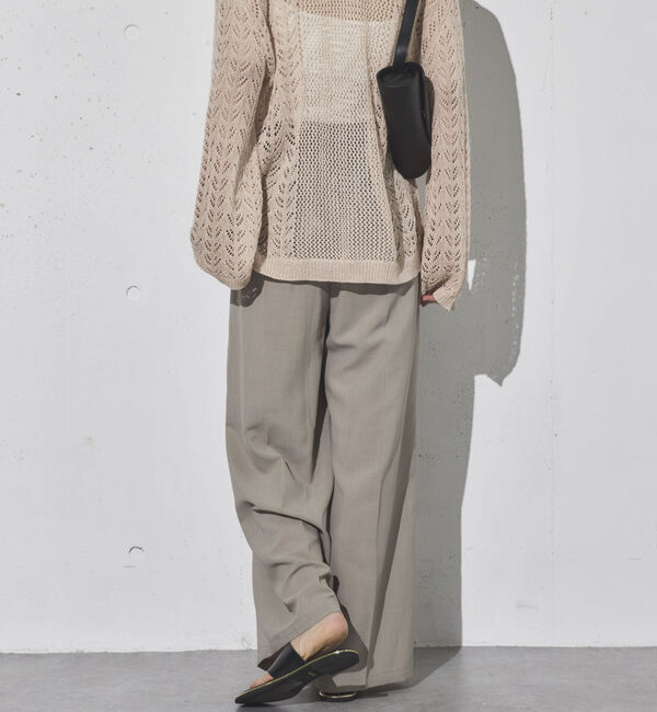 Doux archives「リネンライク２タックワイドパンツ」|チノ|