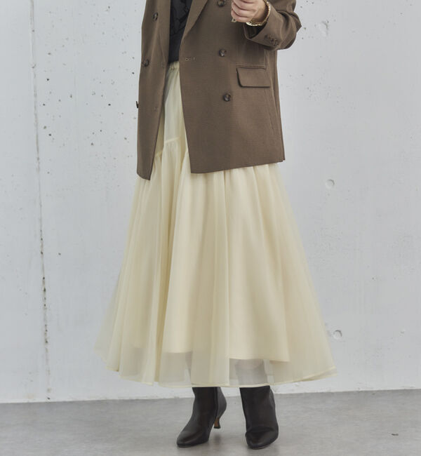 Doux archives「切替ギャザースカート」|スカート|IVORY