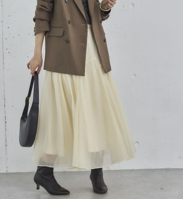 Doux archives「切替ギャザースカート」|スカート|