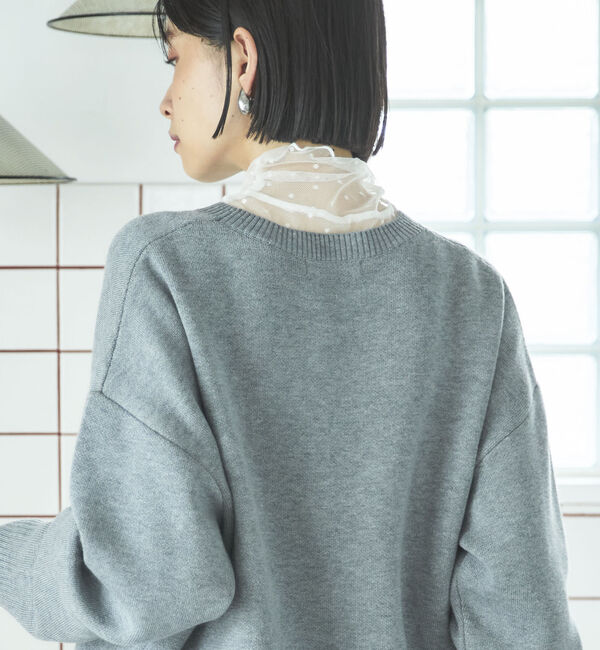 Doux archives「ドットチュールハイネックプルオーバー」|Tシャツ・カットソー|